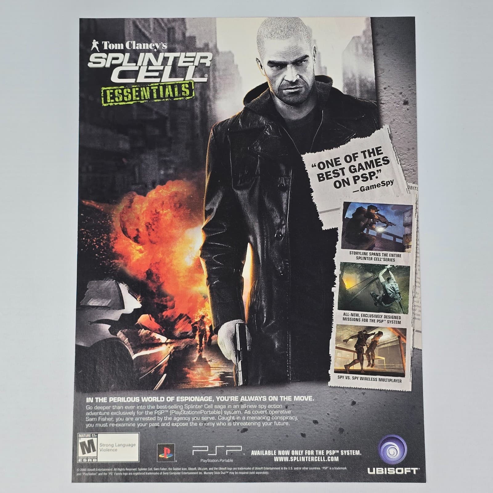 Splinter Cell Essentials Sony PSP Perilous Print Ad/Poster Promo Art