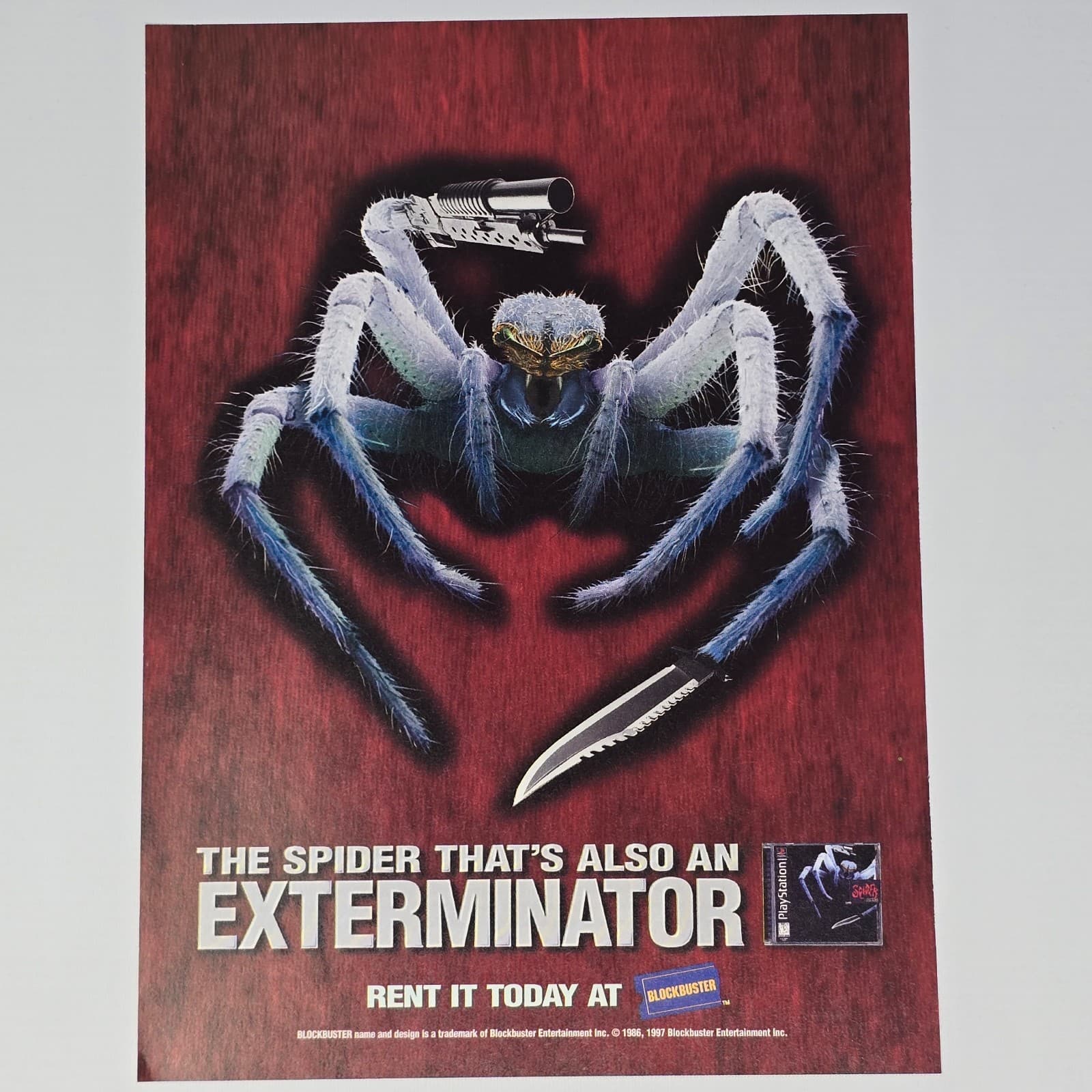Spider PlayStation 1 PS1 Exterminator Print Ad/Poster Promo Art