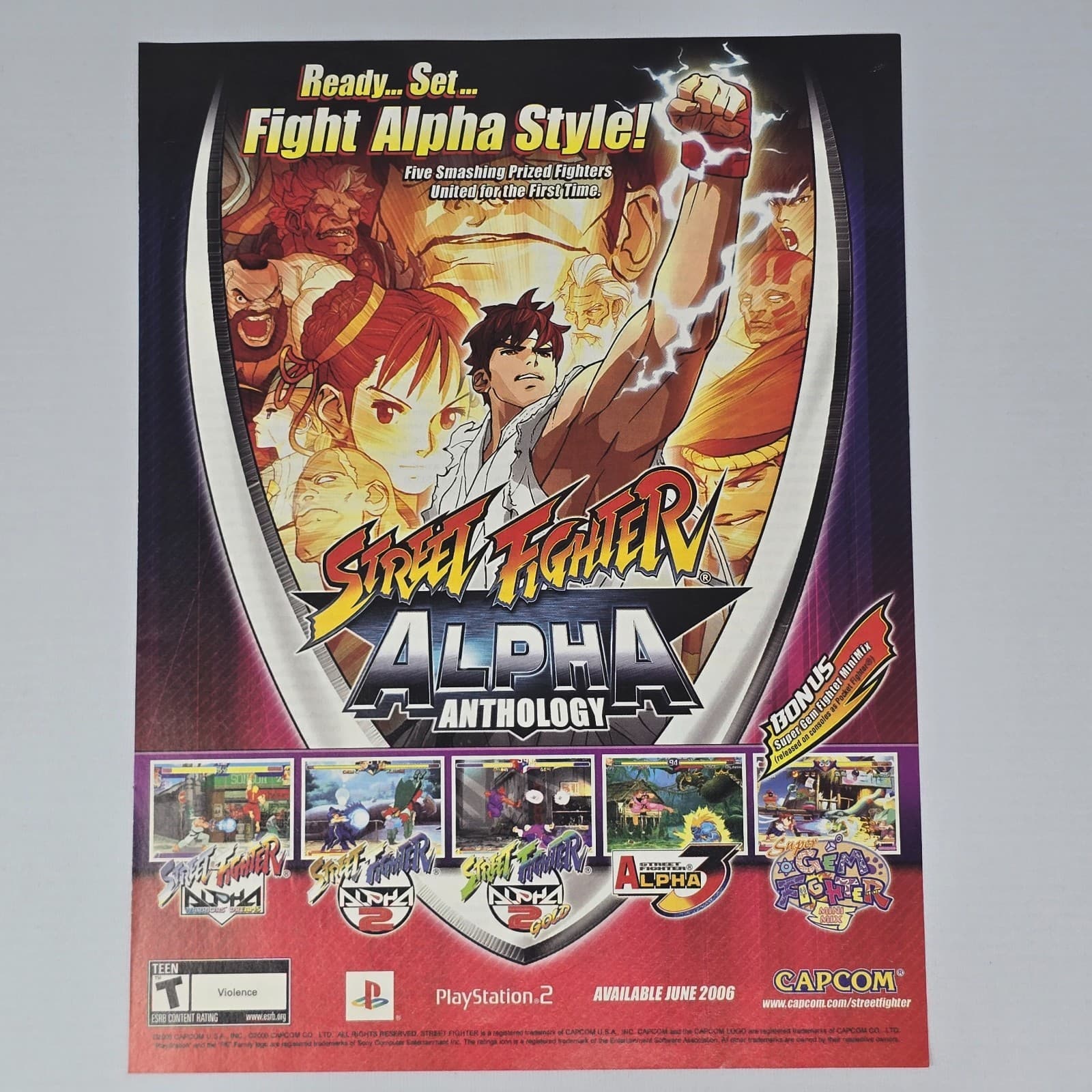 Street Fighter Alpha Anthology PlayStation 2 PS2 Style Print Ad/Poster Promo Art