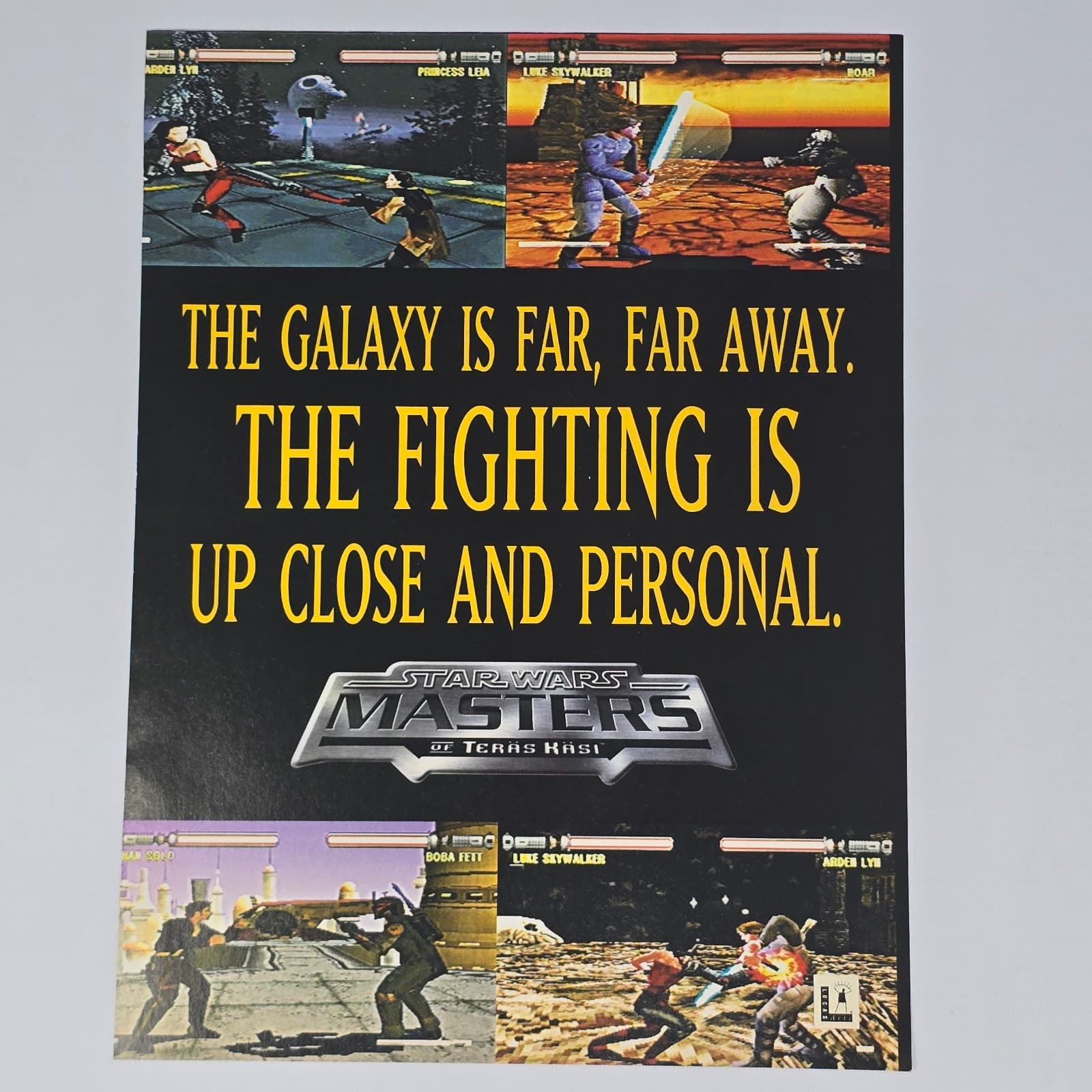Star Wars Masters of the Teras Kasi PS1 Galaxy Print Ad/Poster Promo Art
