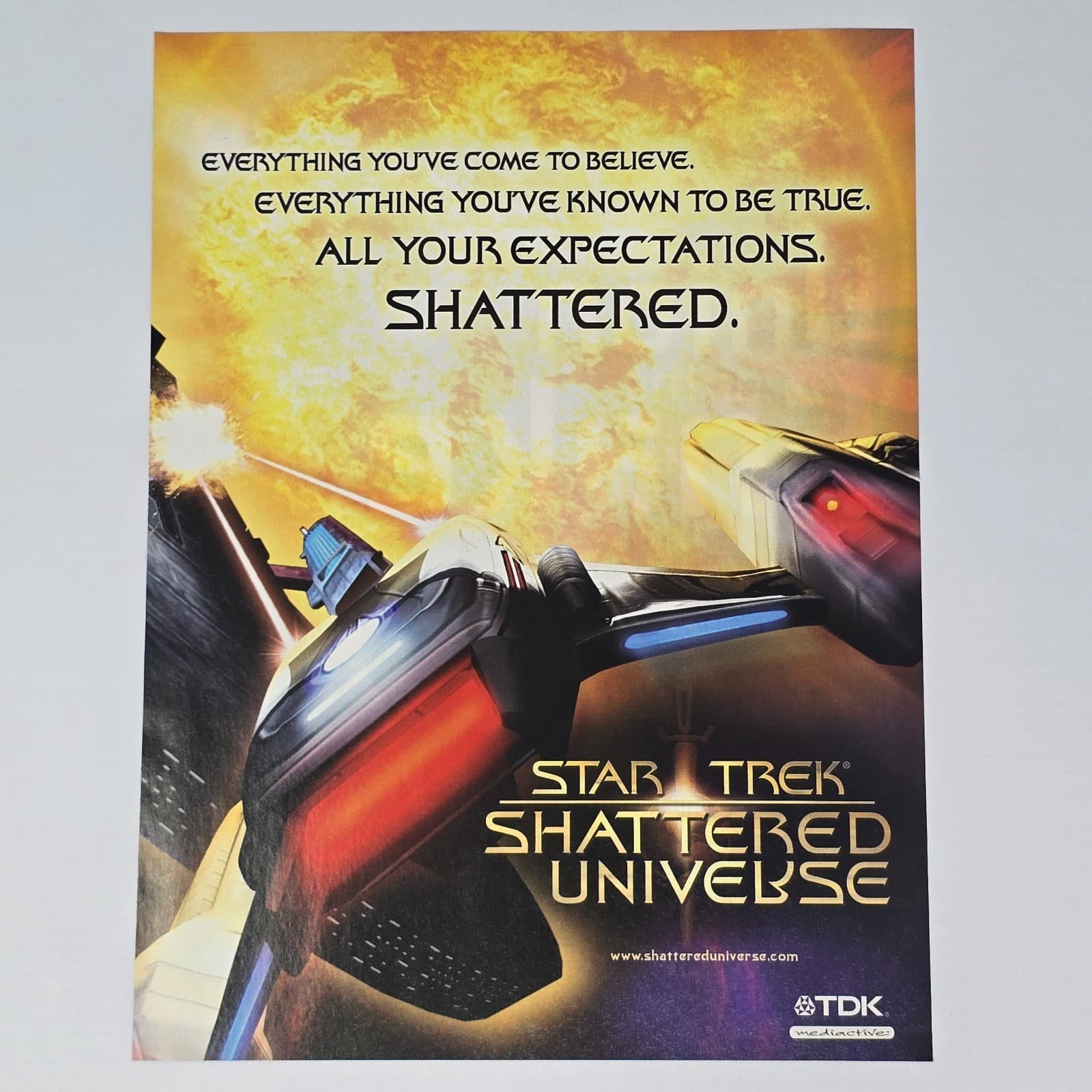 Star Trek Shattered Universe PS2 Xbox Expectations Print Ad/Poster Promo Art