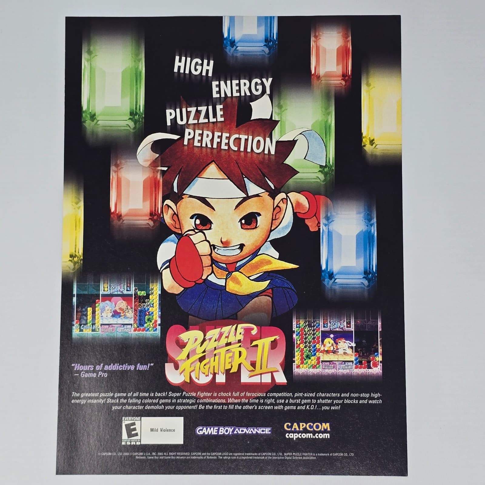 Super Puzzle Fighter II 2 Nintendo GameBoy Advance Print Ad/Poster Promo Art