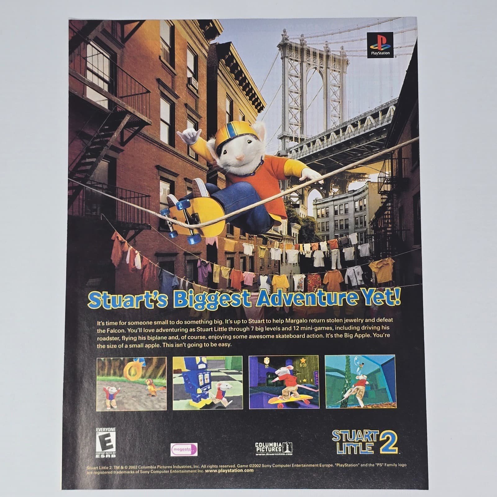 Stuart Little 2 PlayStation 1 PS1 Adventure Print Ad/Poster Promo Art