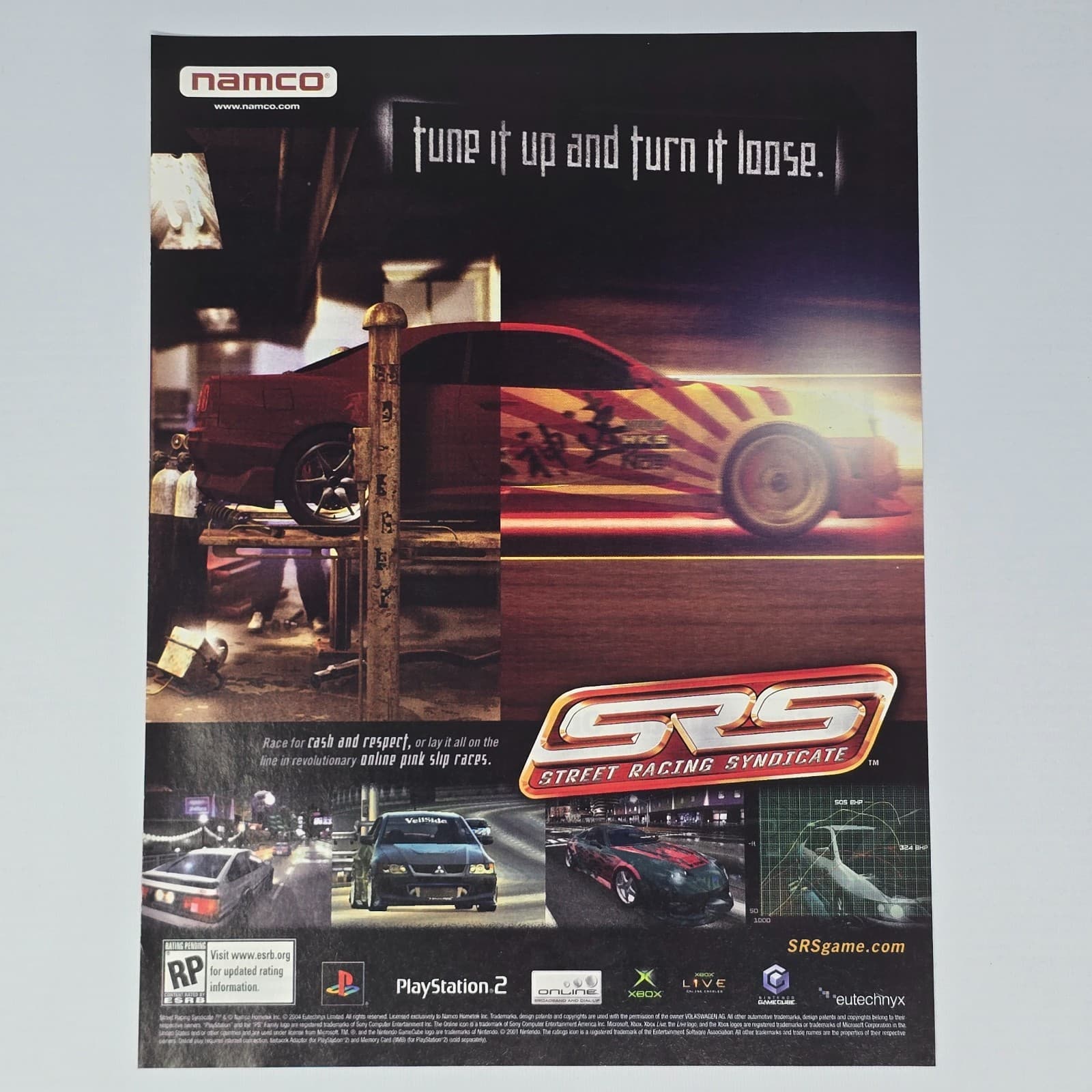 Street Racing Syndicate PS2 Xbox GameCube Tune It Print Ad/Poster Promo Art