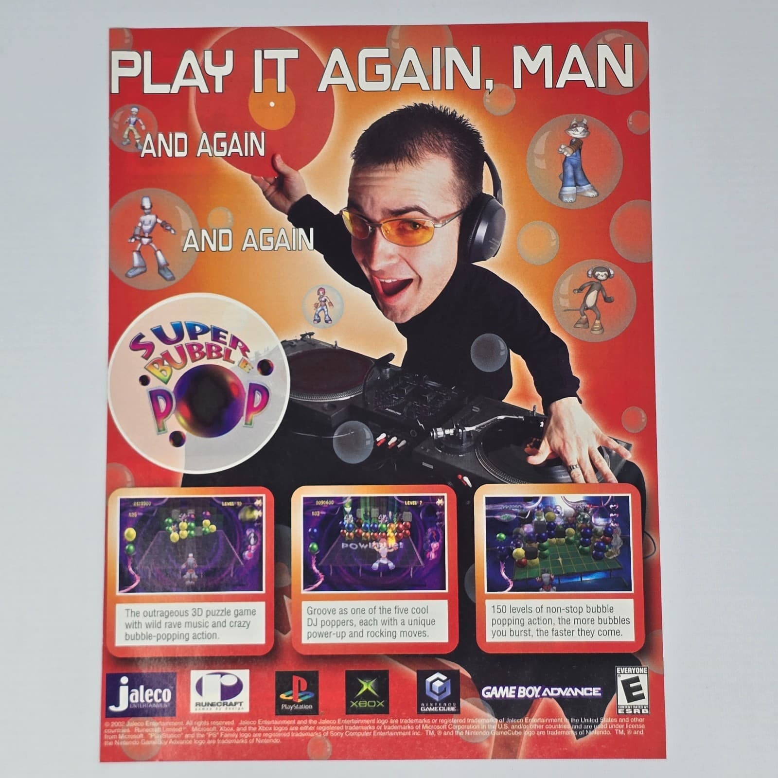 Super Bubble Pop PS2 Xbox GameCube Play It Print Ad/Poster Promo Art