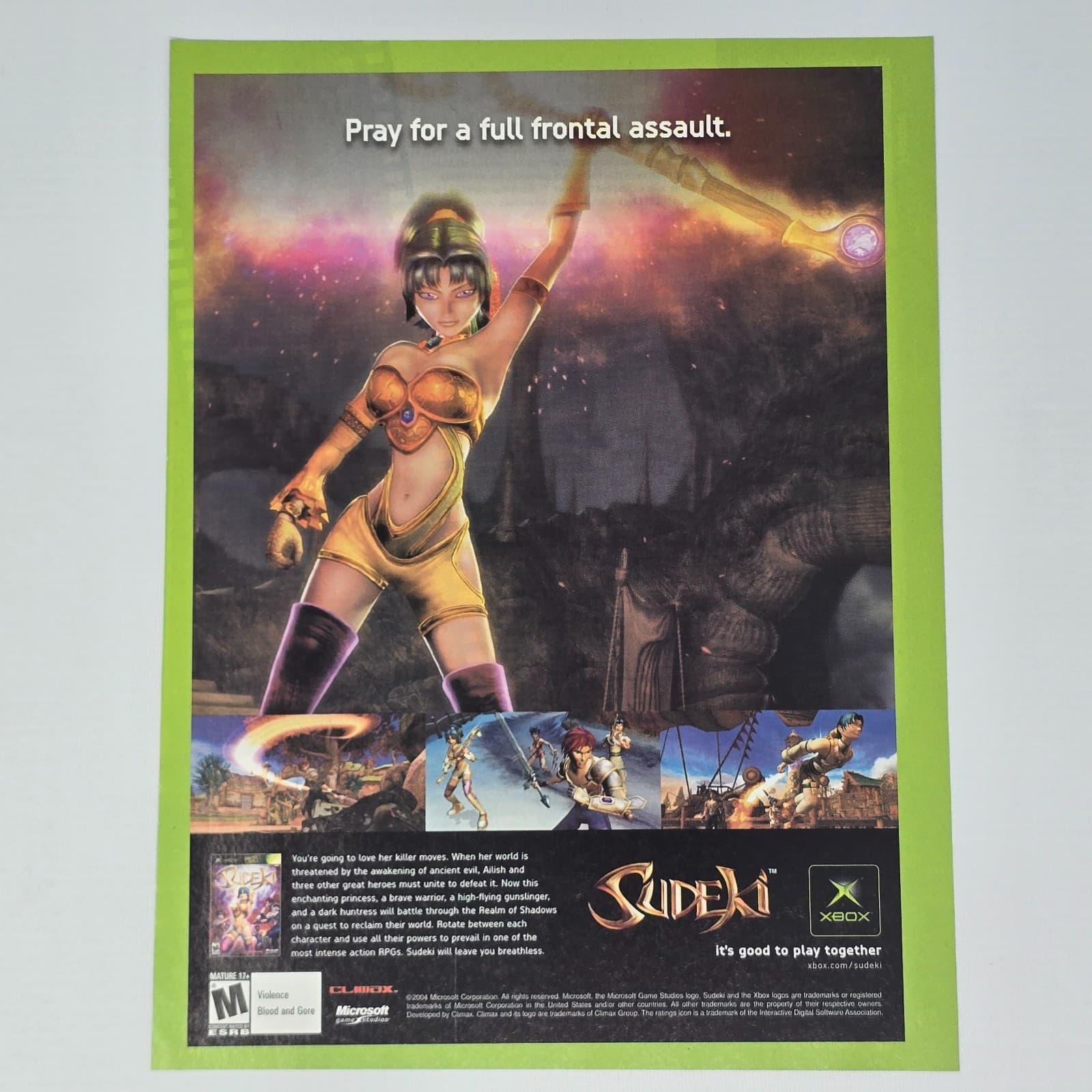 Sudeki Xbox Full Frontal Print Ad/Poster Promo Art