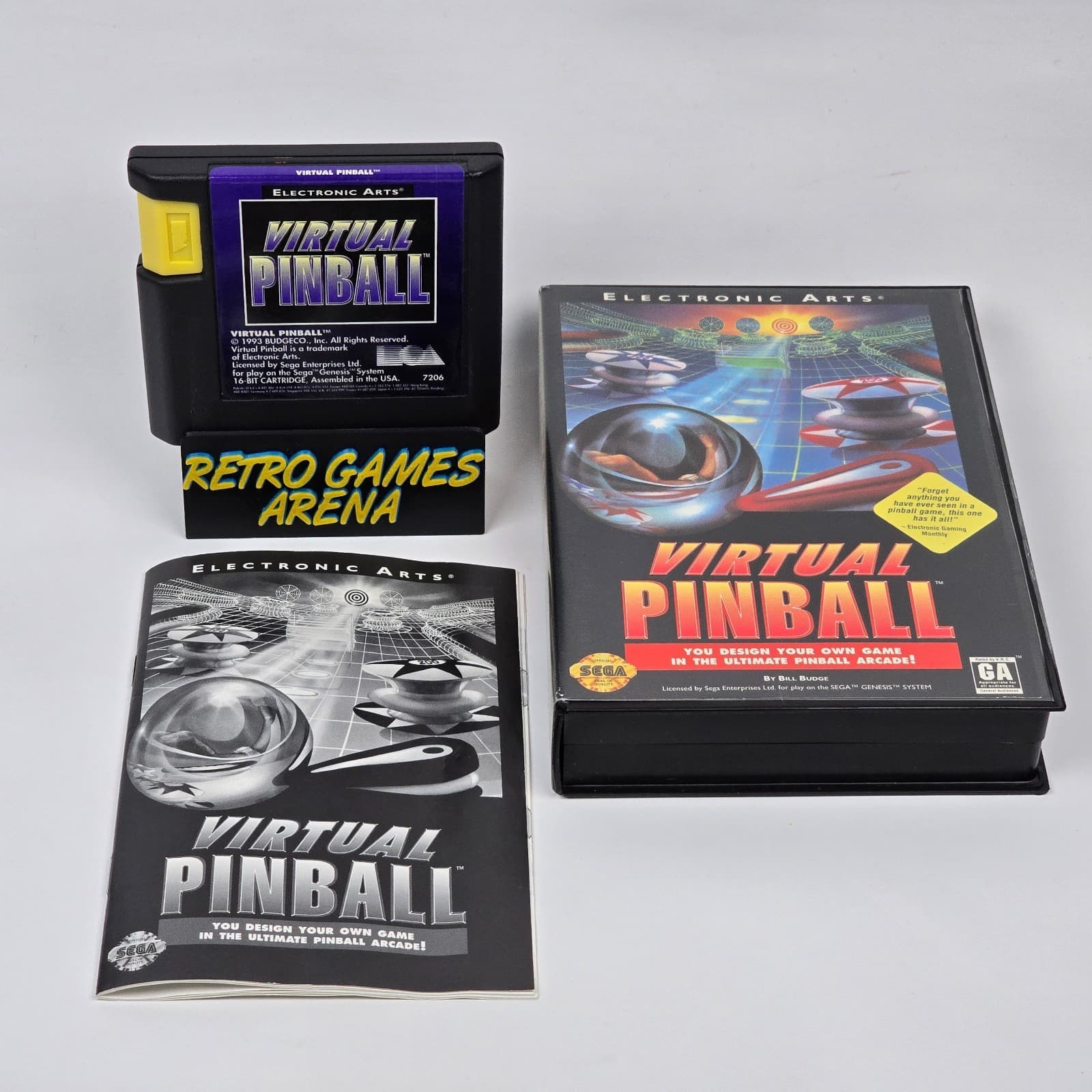 Virtual Pinball (Sega Genesis) CIB COMPLETE