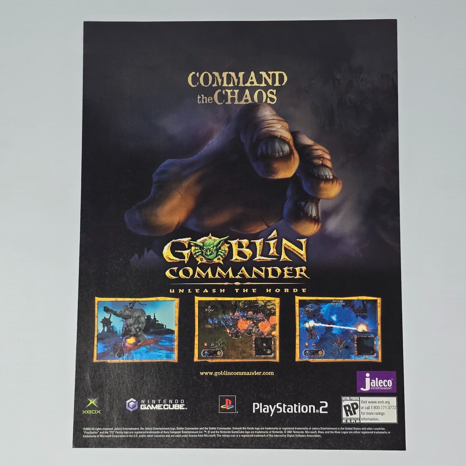 Goblin Commander PS2 GameCube Xbox Chaos Print Ad/Poster Promo Art