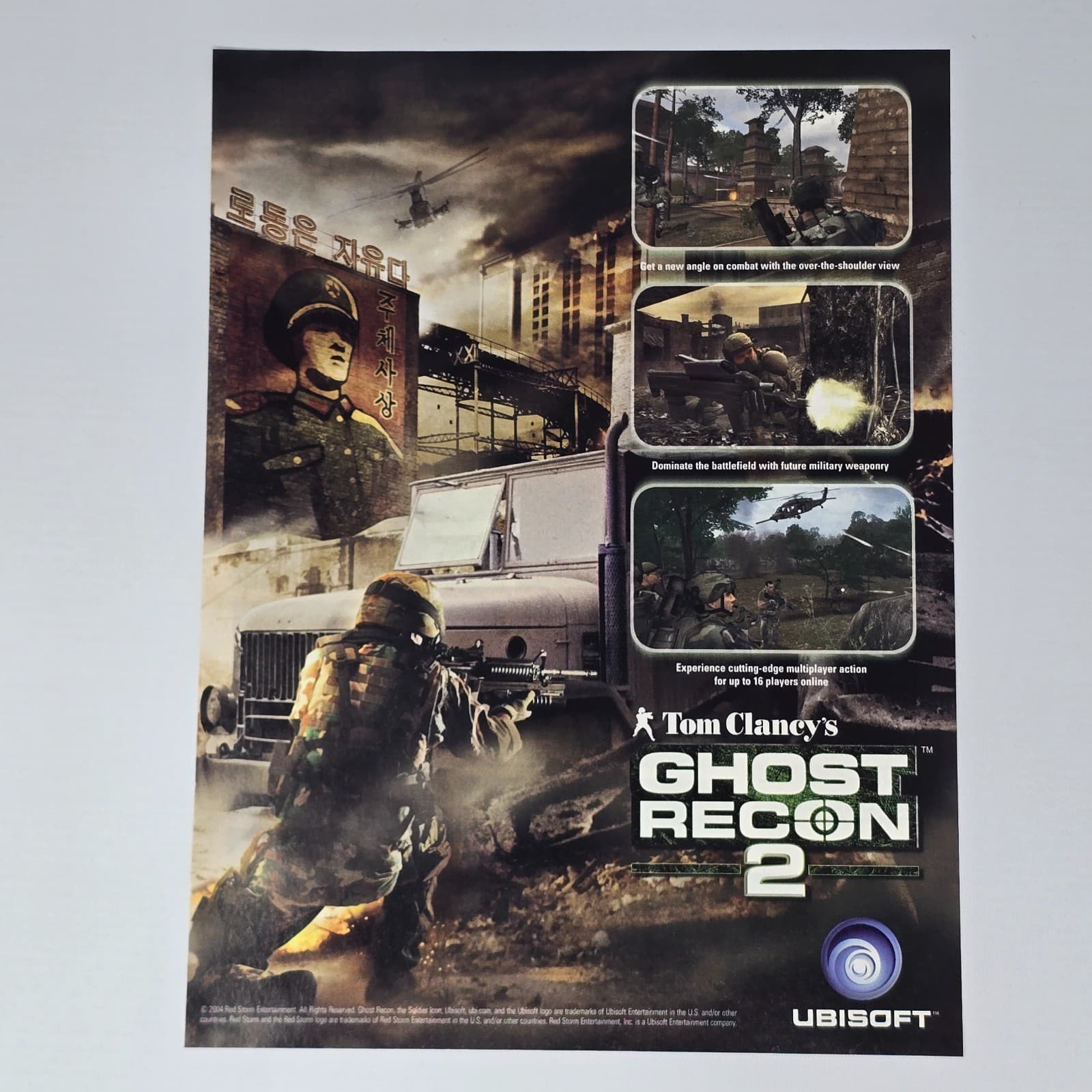 Ghost Recon 2 Xbox PlayStation 2 PS2 GameCube Dominate Print Ad/Poster Promo Art