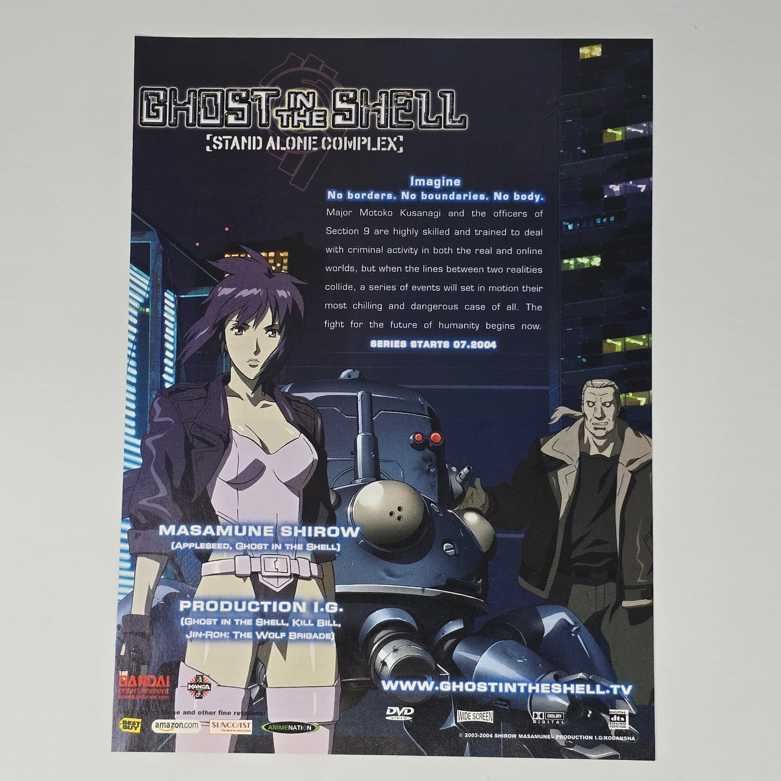 Ghost in the Shell Stand Alone Complex DVD Series Print Ad/Poster Promo Art