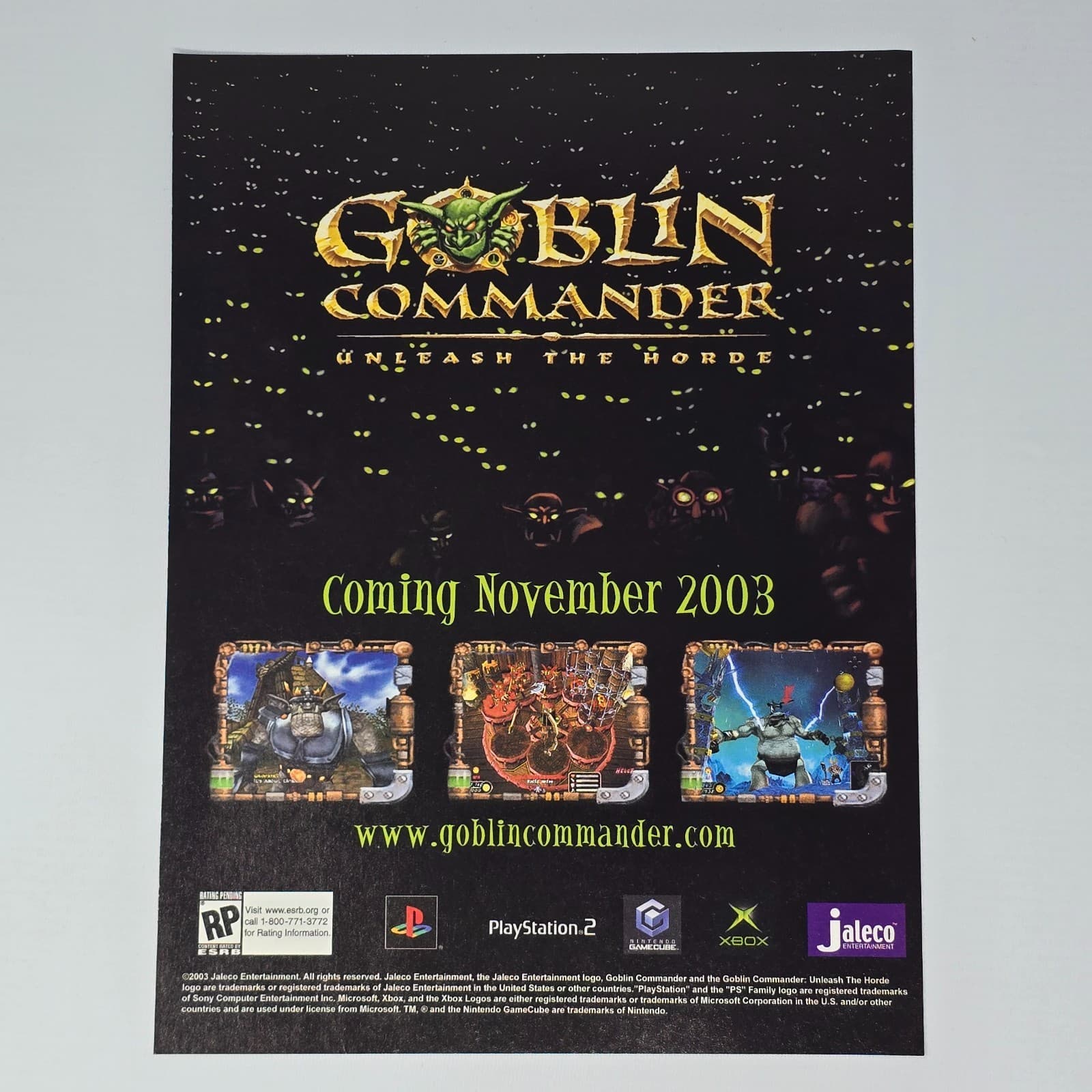 Goblin Commander PS2 GameCube Xbox 2003 Print Ad/Poster Promo Art