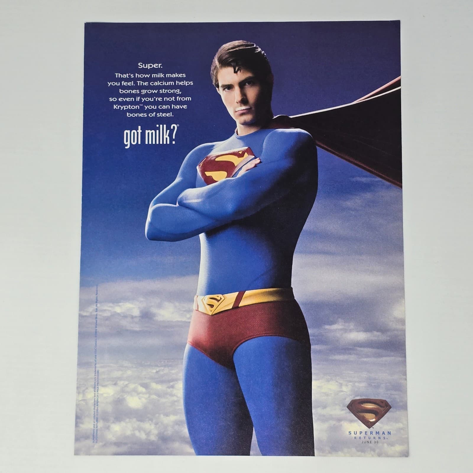 Got Milk? Superman Returns Super Print Ad/Poster Promo Art