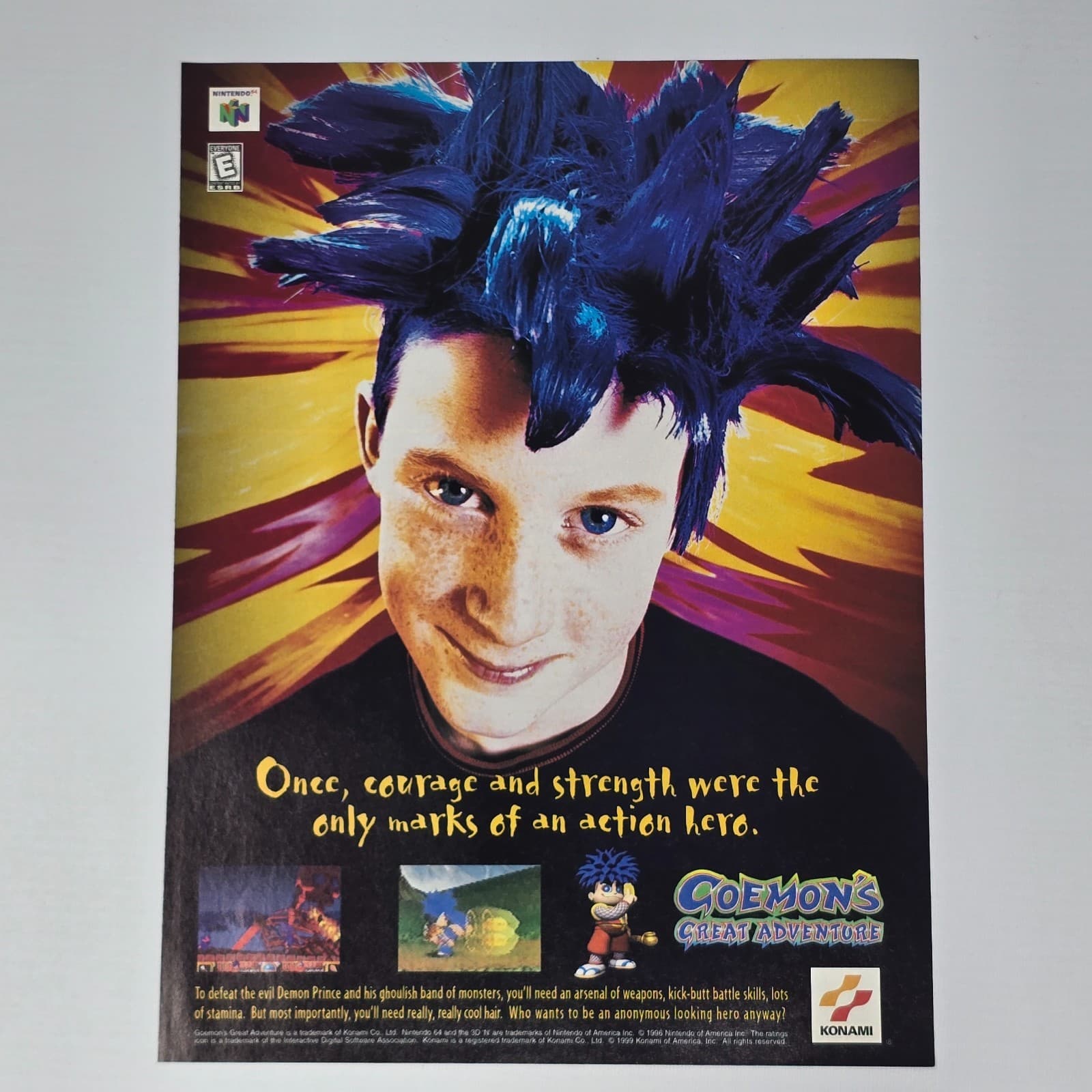 Goemon's Great Adventure Nintendo 64 N64 Courage Print Ad/Poster Promo Art