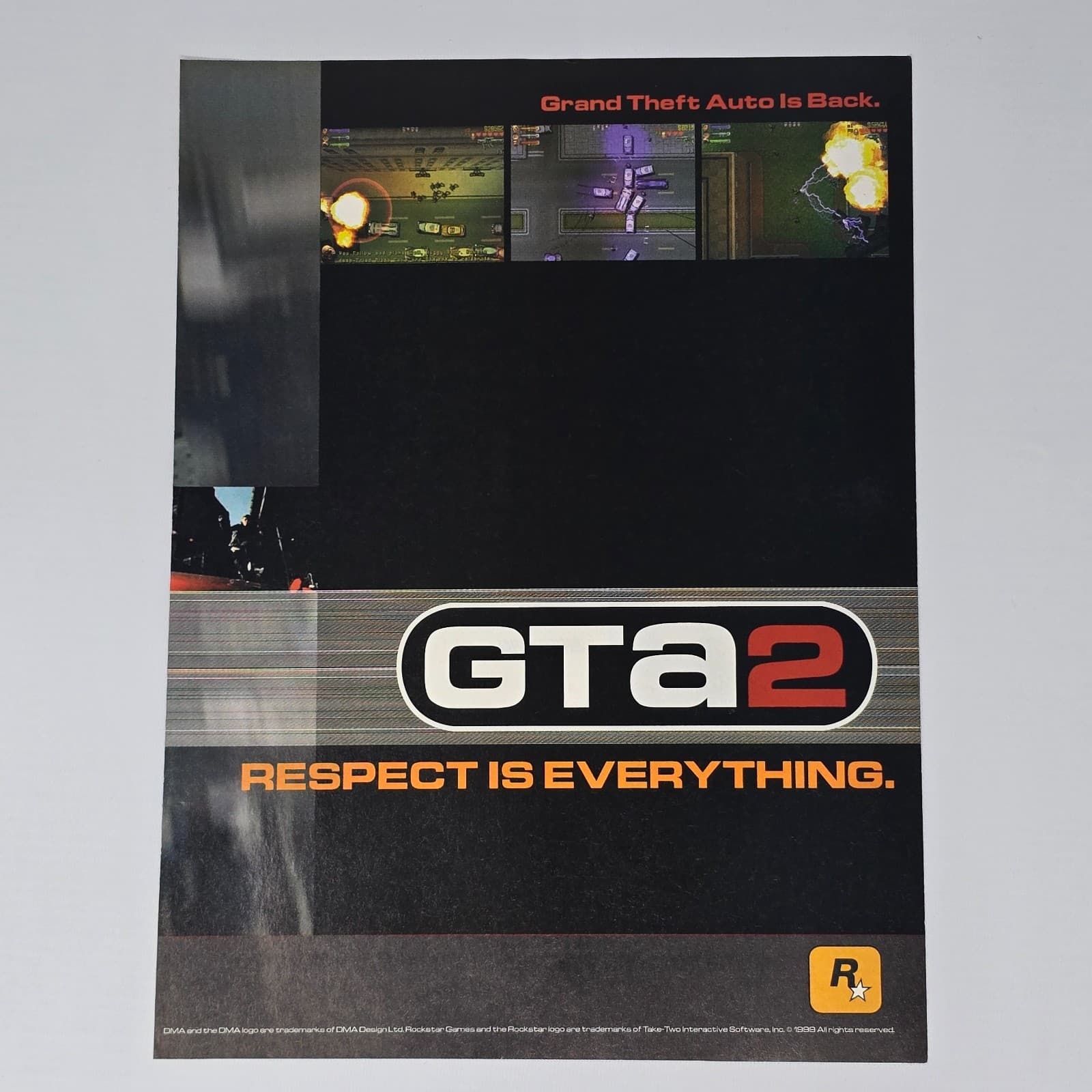 Grand Theft Auto 2 GTA2 PlayStation 2 PS2 Respect Print Ad/Poster Promo Art