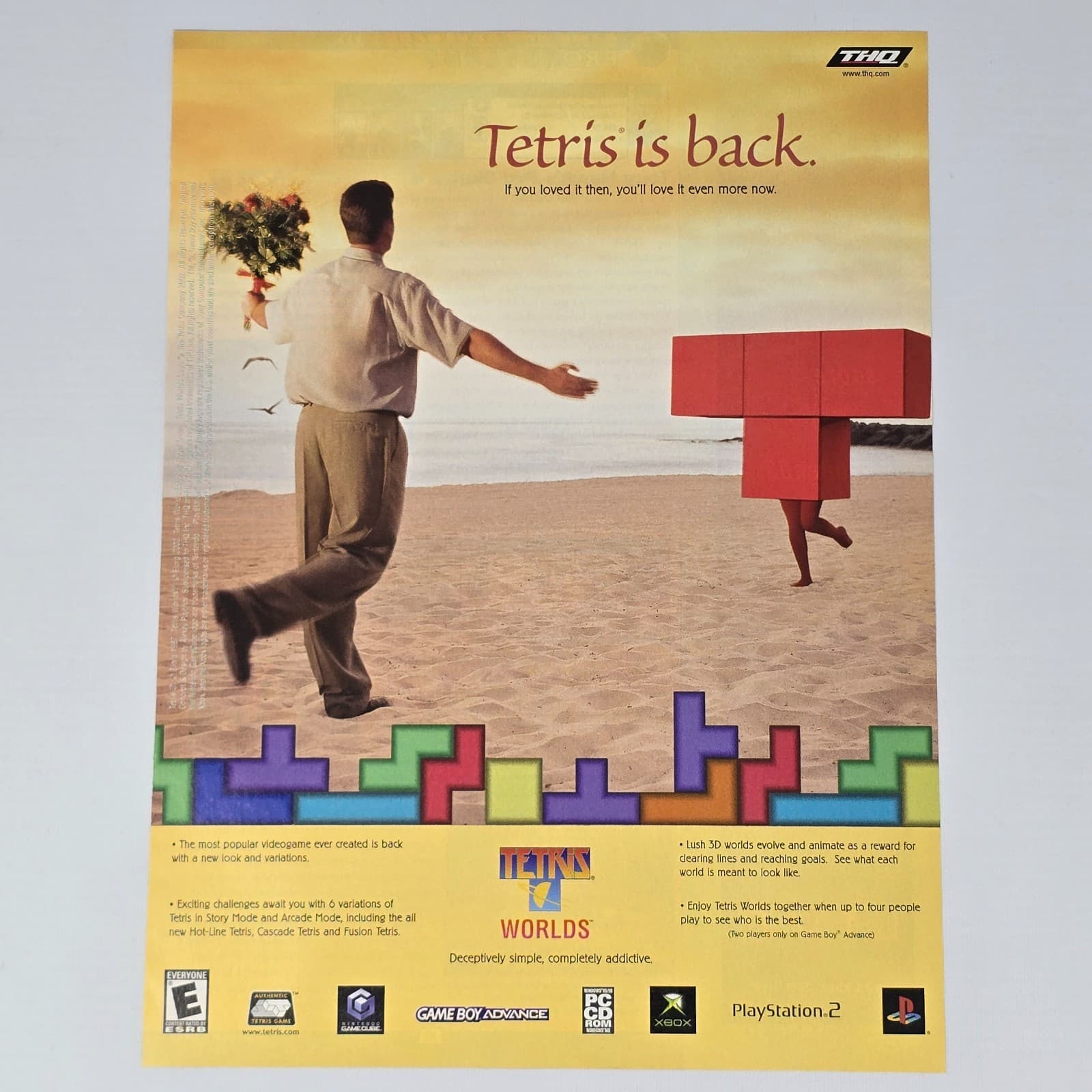 Tetris Worlds Xbox PlayStation 2 PS2 GameCube PC Love Print Ad/Poster Promo Art