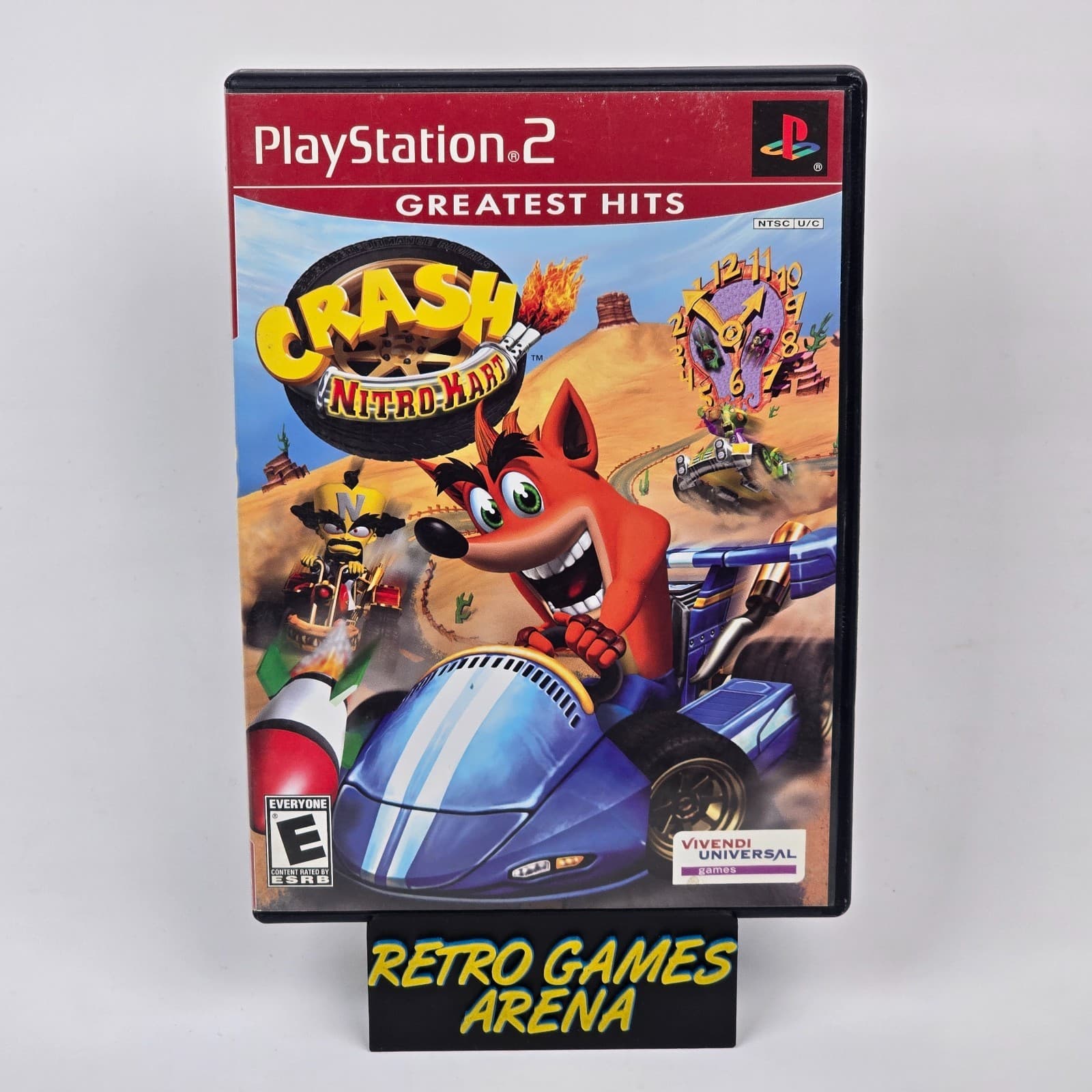 Crash Nitro Kart - Crash Bandicoot (PlayStation 2 PS2) Greatest Hits Case & Disc