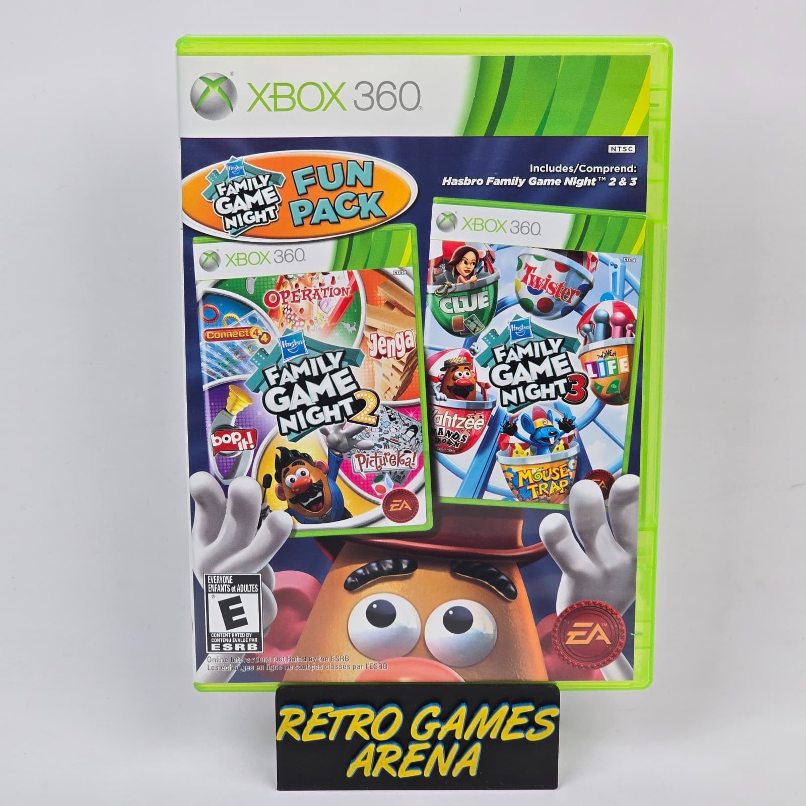 Hasbro Family Game Night Fun Pack 2 & 3 (Xbox 360) Case & Disc