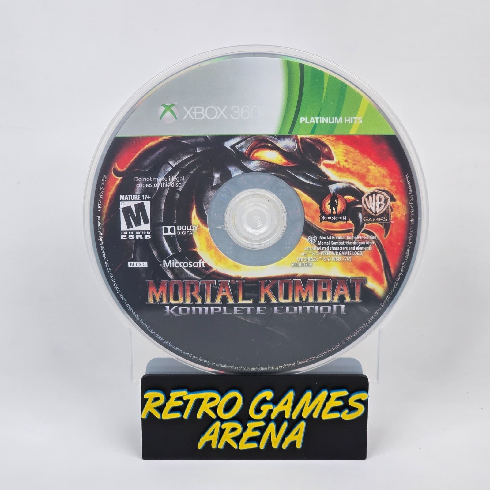 Mortal Kombat: Komplete Edition (Xbox 360) Platinum Hits Disc