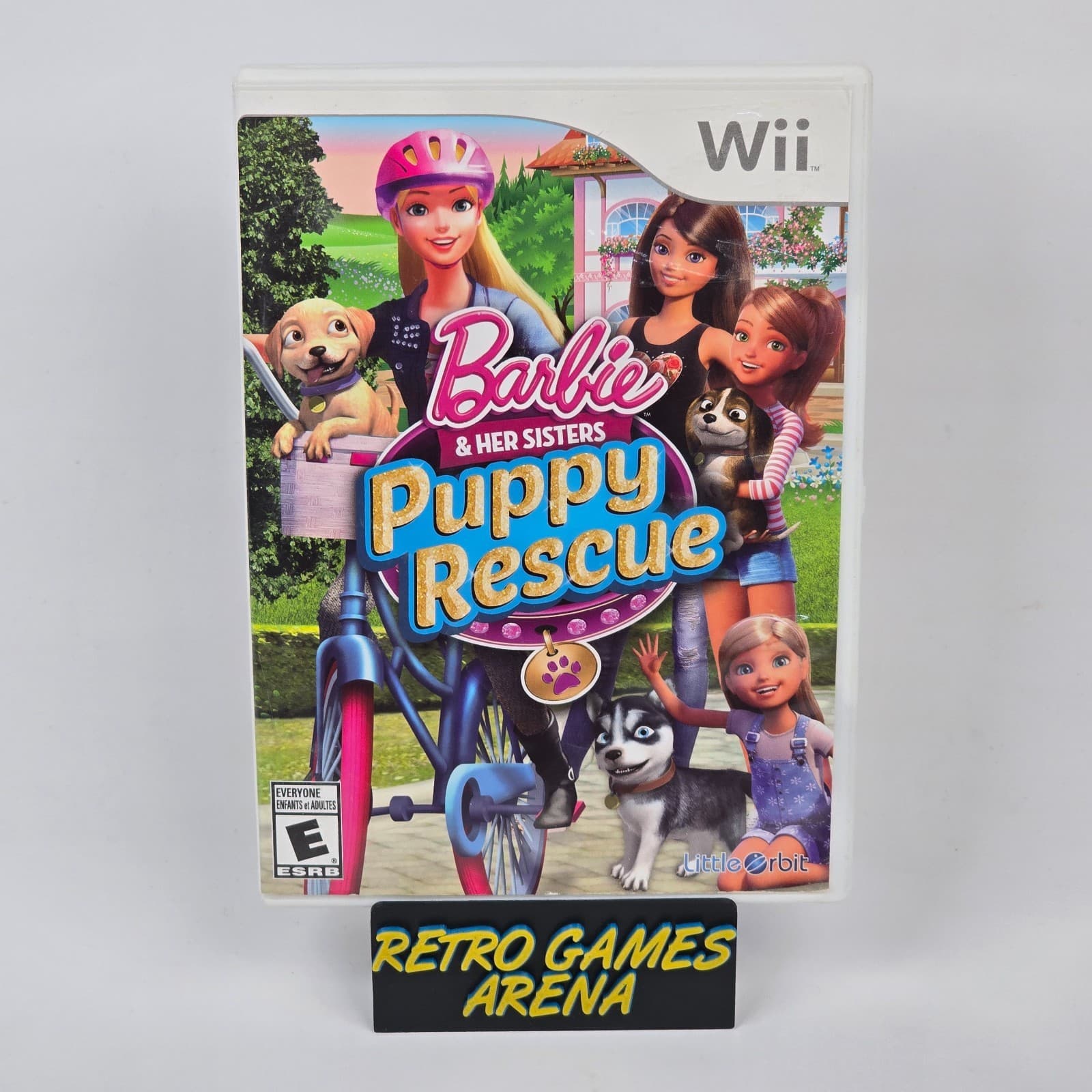 Barbie & Her Sisters: Puppy Rescue (Nintendo Wii) Case & Disc