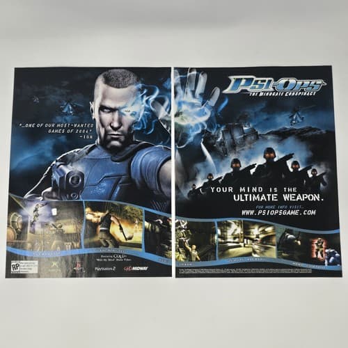 Psi-Ops The Mindgate Conspiracy Midway Print Ad/Poster Official Promo Art