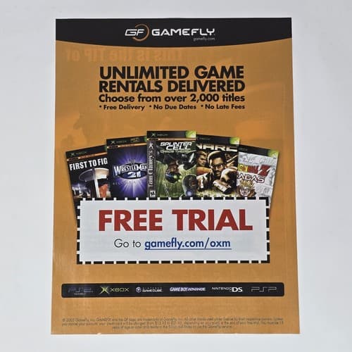 GF WWE Splinter Cell PS2 Xbox Nintendo Print Ad/Poster Official Promo Art