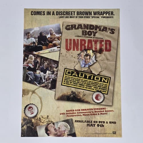 Grandma's Boy Unrated DVD Caution Print Ad/Poster Official Promo Art