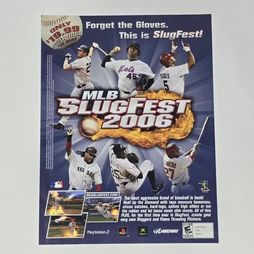 MLB SlugFest 2006 Forget The Gloves Xbox PS2 Print Ad/Poster Official Promo Art