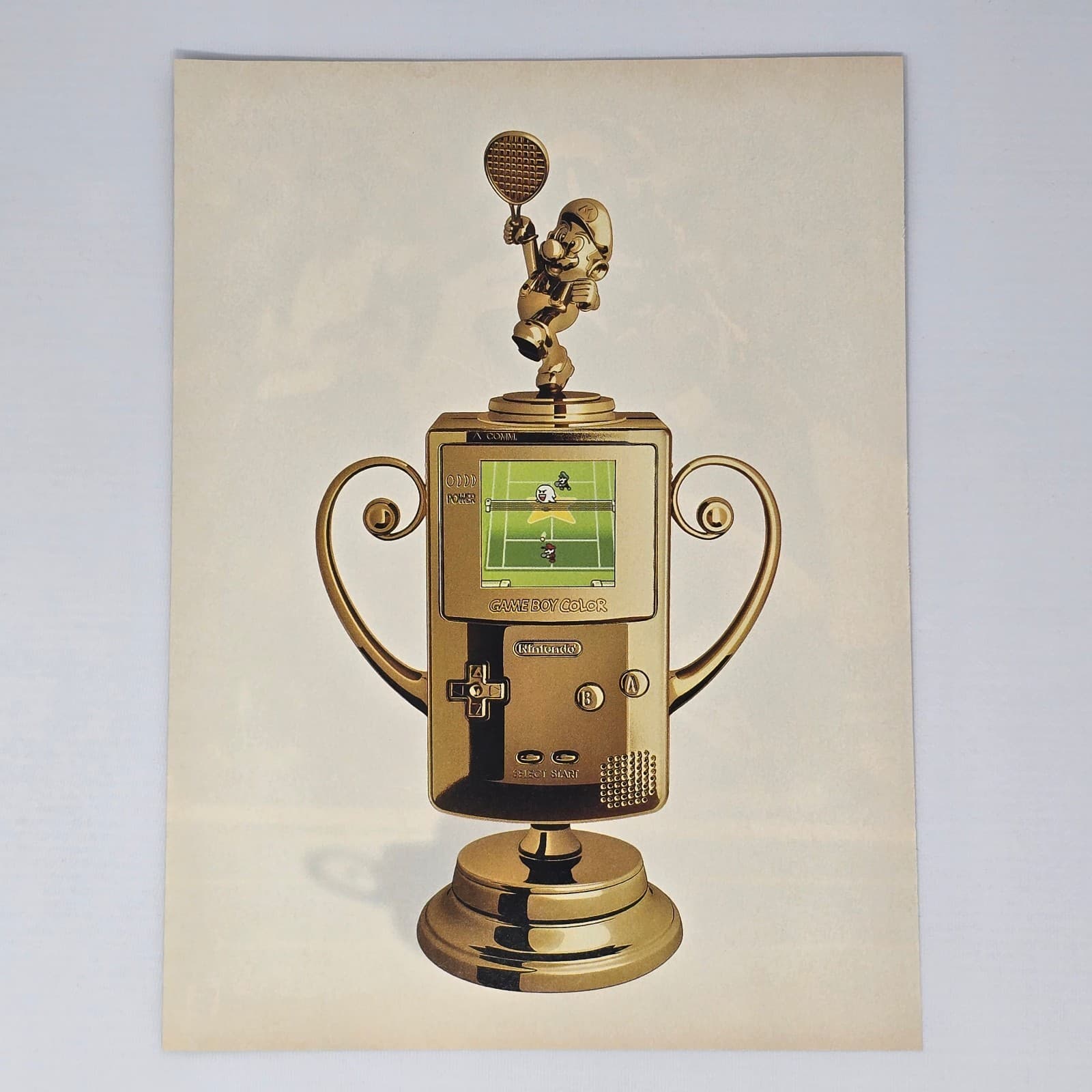 Mario Tennis Nintendo GameBoy Color Trophy Print Ad/Poster Promo Art