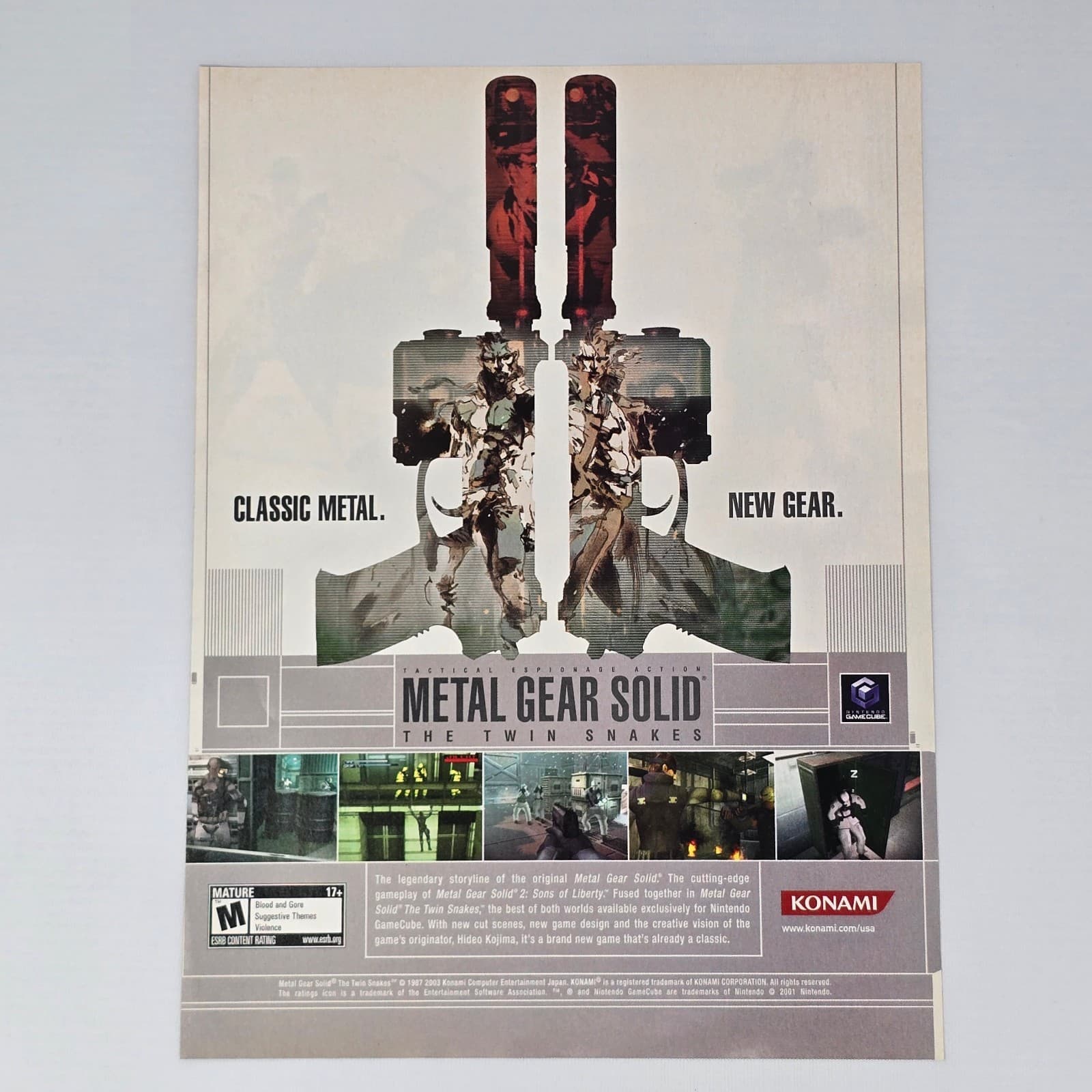 Metal Gear Solid The Twin Snakes GameCube Classic Print Ad/Poster Promo Art