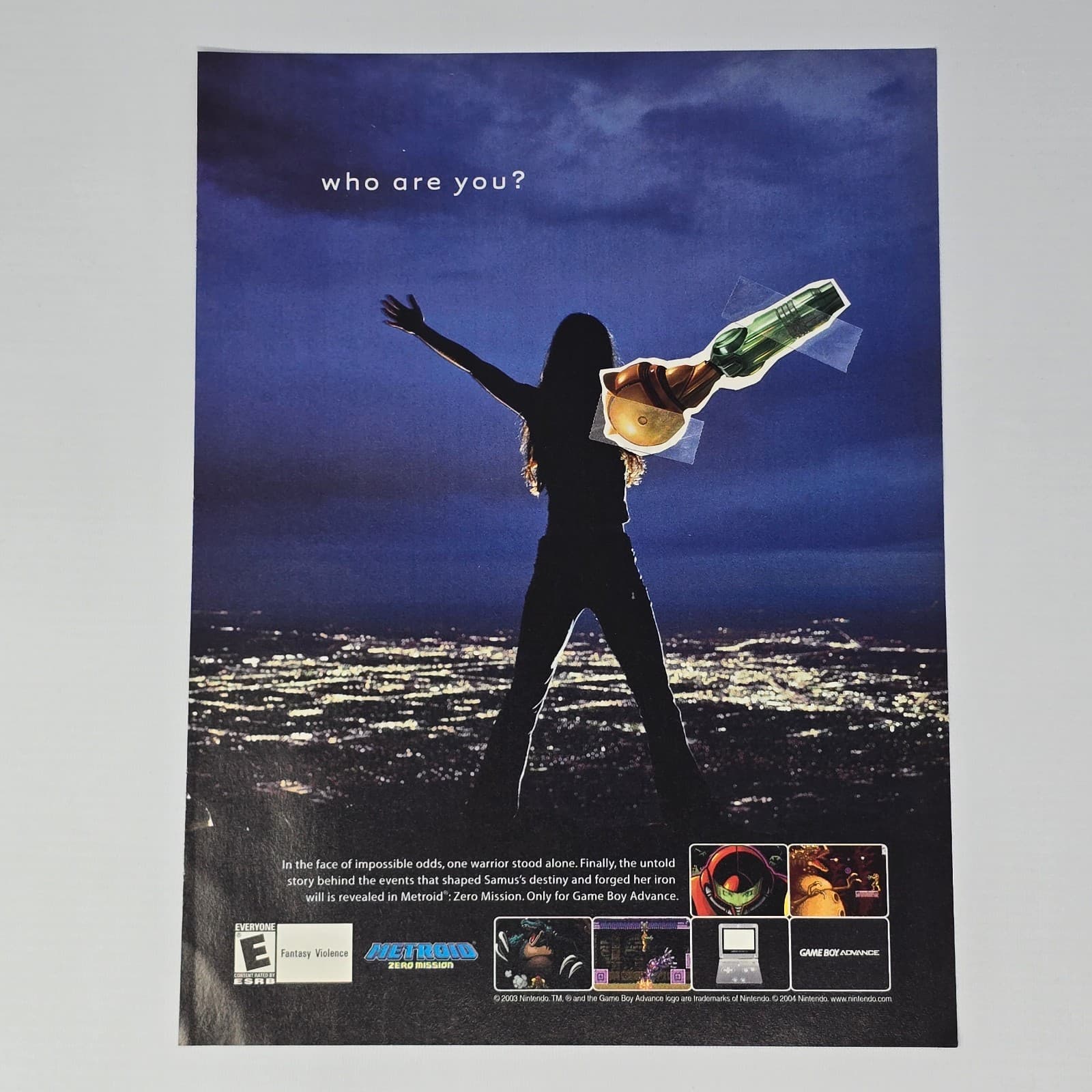 Metroid Zero Mission Nintendo GameBoy Advance Warrior Print Ad/Poster Promo Art