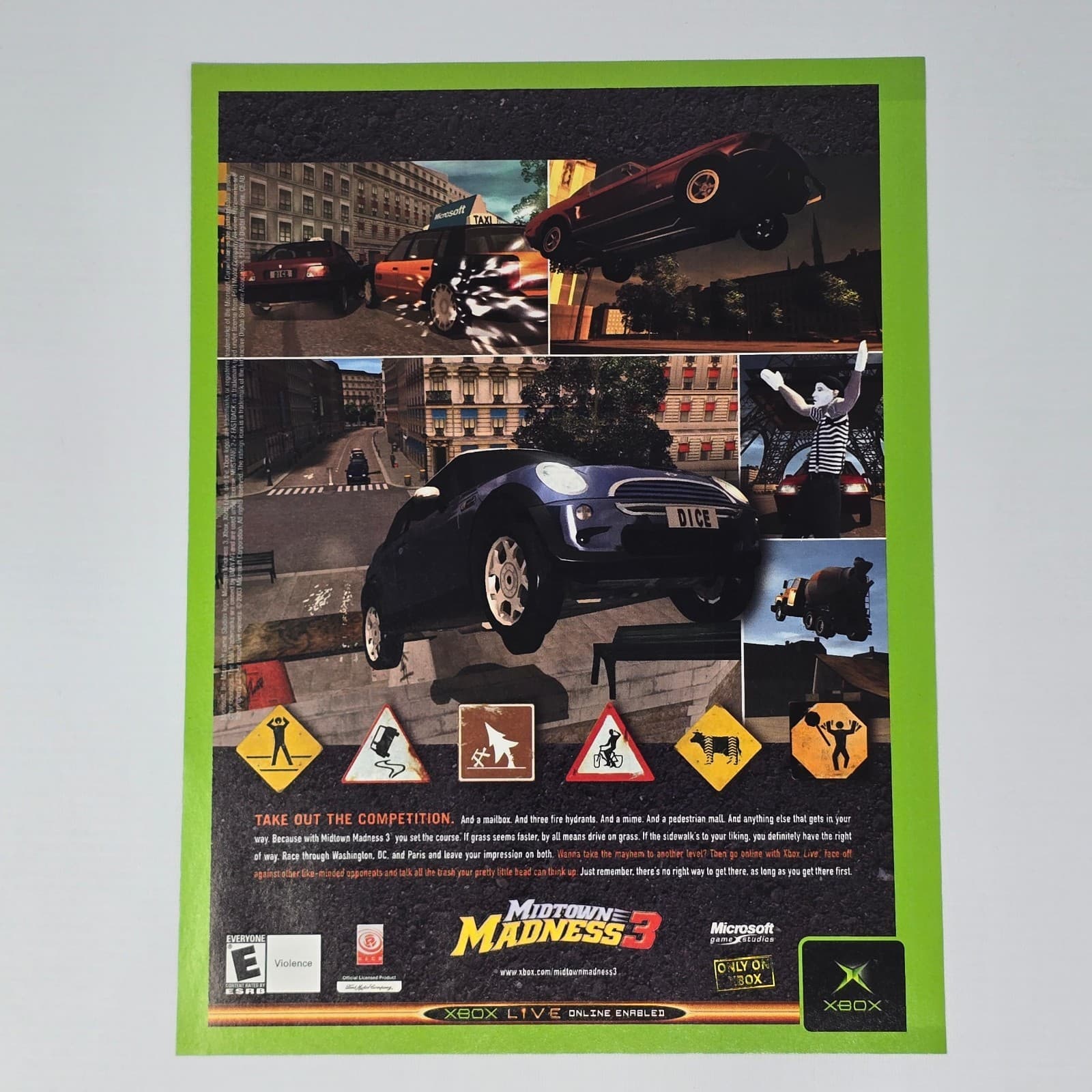 Midtown Madness 3 Xbox Competition Print Ad/Poster Promo Art