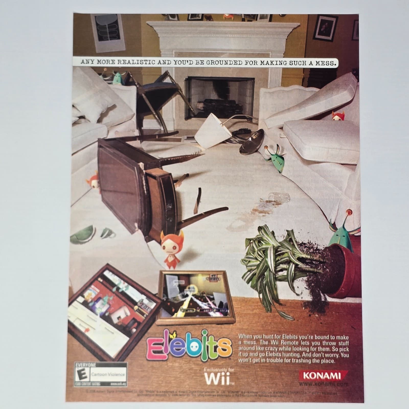 Elebits Wii More Realistic Print Ad/Poster