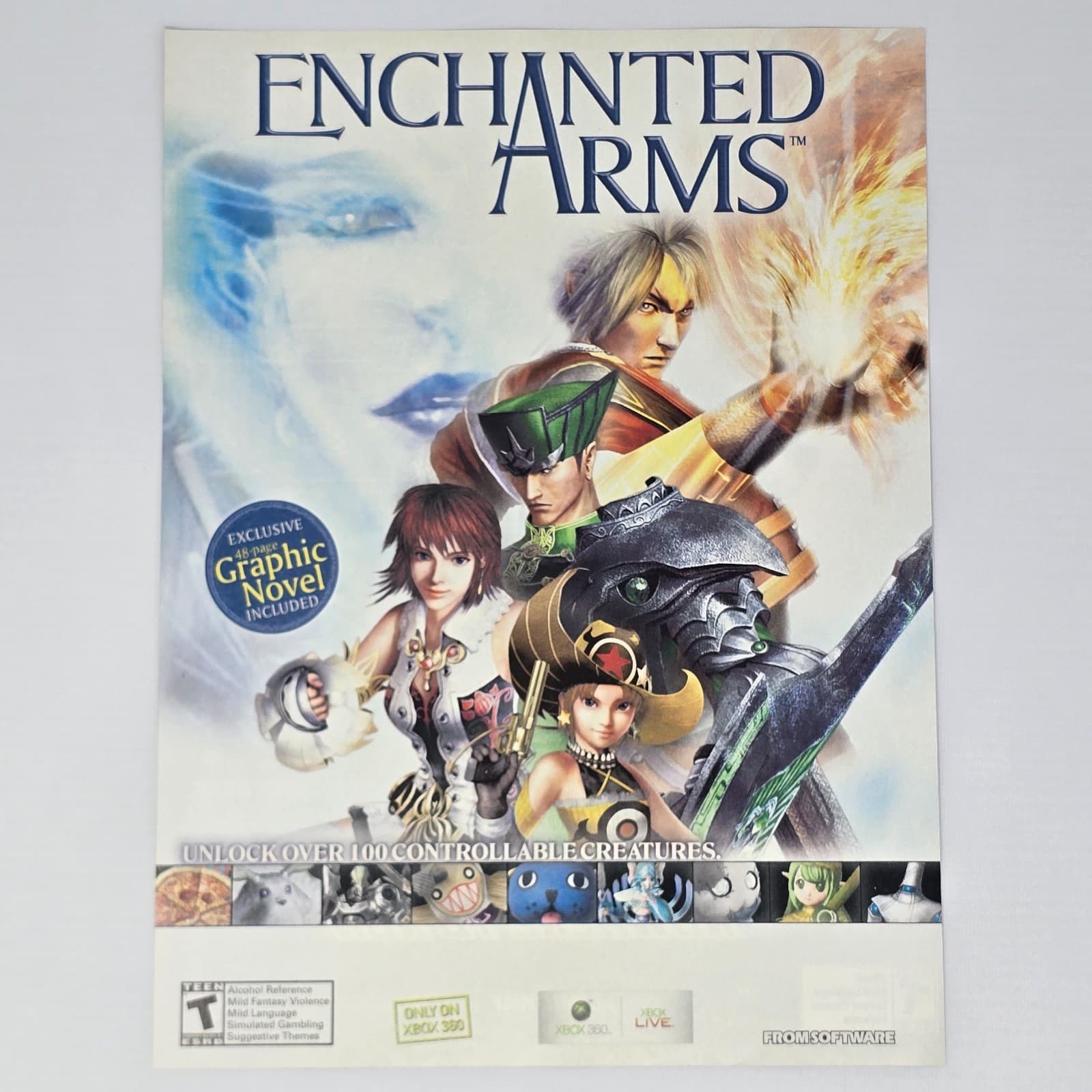 Enchanted Arms Xbox 360 Creatures Print Ad/Poster