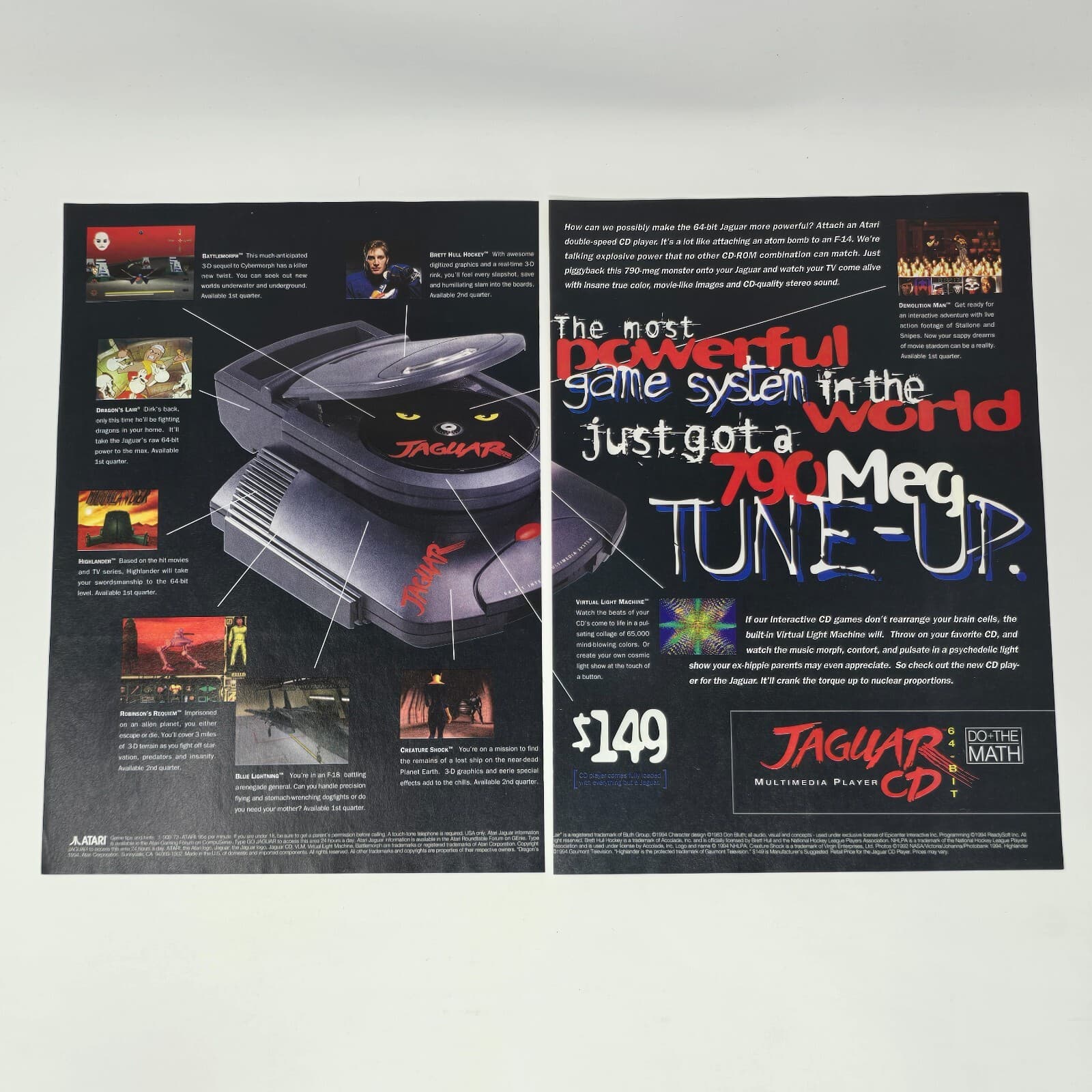 Atari Jaguar CD Console Tune-Up Print Ad/Poster Promo Art