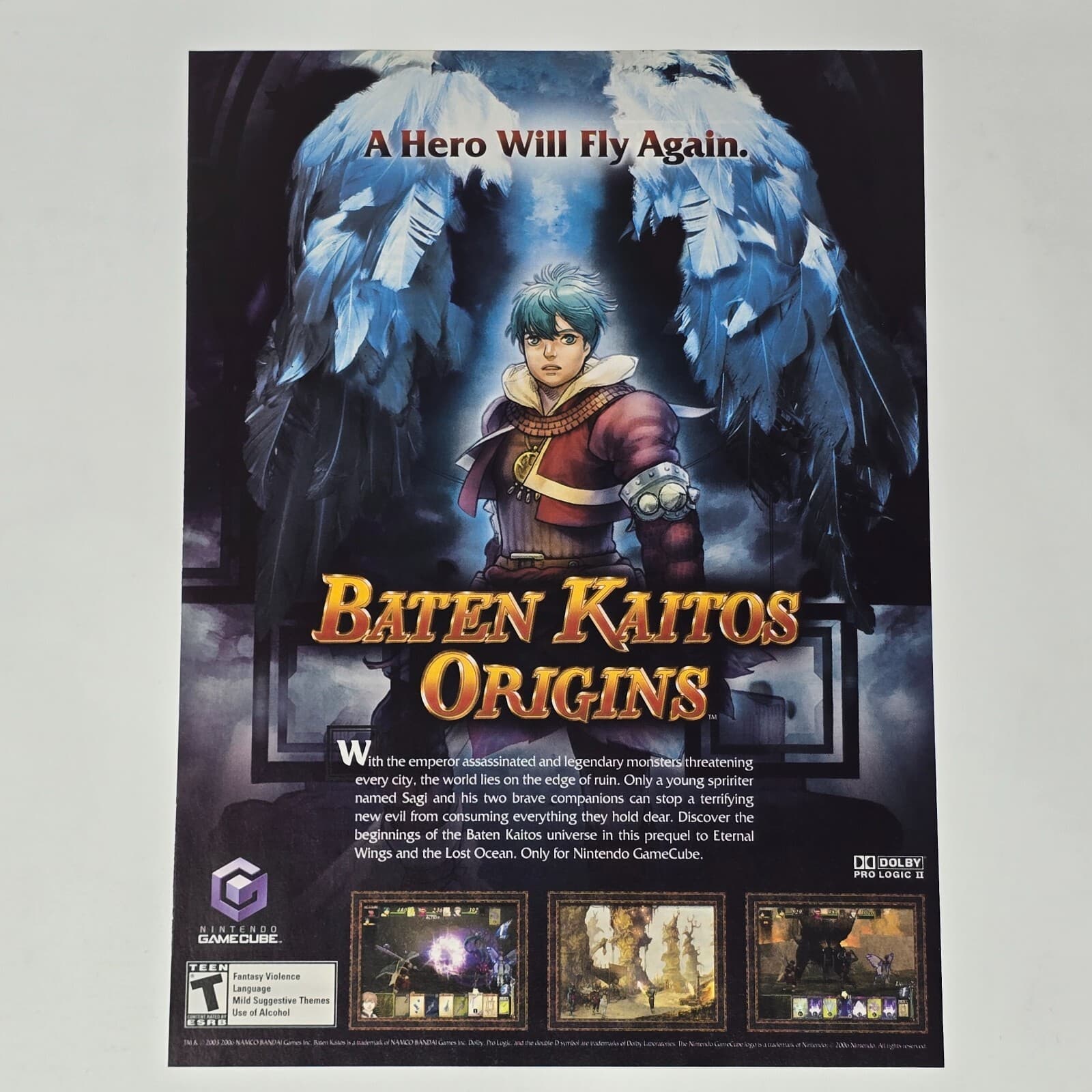 Baten Kaitos Origins Nintendo GameCube Hero Print Ad/Poster Promo Art