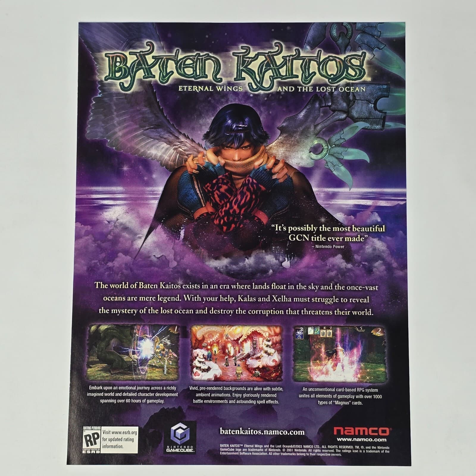 Baten Kaitos Eternal Wings Nintendo GameCube Beautiful Print Ad/Poster Promo Art