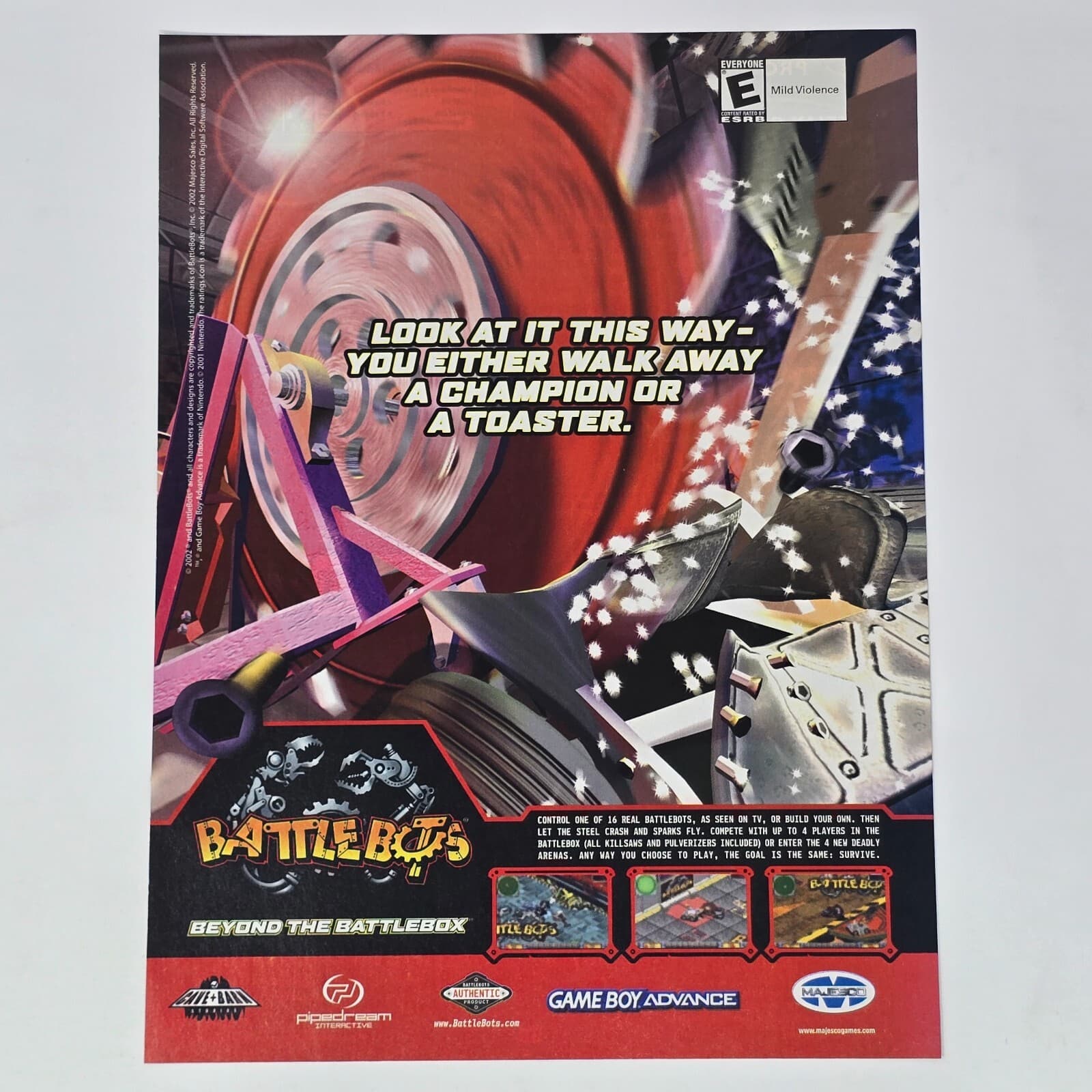 BattleBots Battle Bots GameBoy Advance Toaster Print Ad/Poster Promo Art