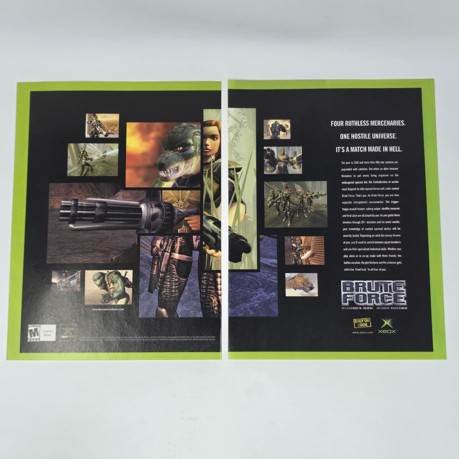Brute Force Xbox Ruthless Mercenaries Print Ad/Poster Promo Art