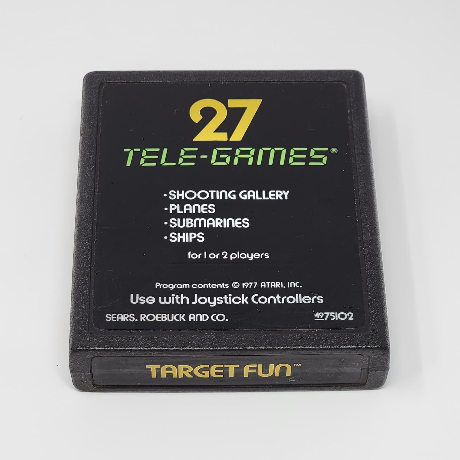 Target Fun (Atari 2600) Cartridge Sears Tele-Games Yellow Label CLEANED & TESTED