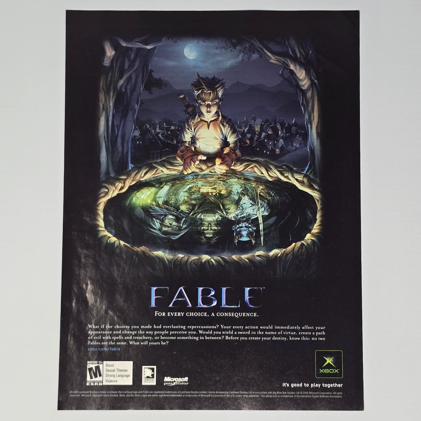 Fable Xbox For Every Choice A Consequence Print Ad/Poster