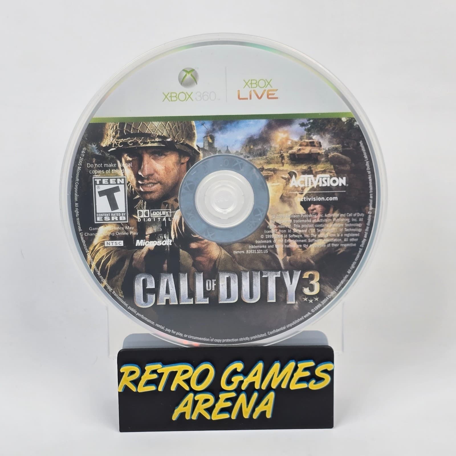 Call of Duty 3 (Xbox 360) Disc