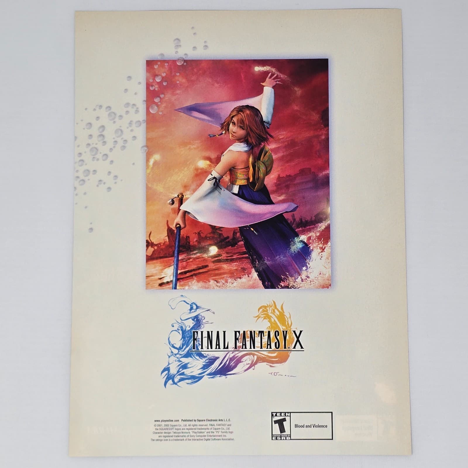 Final Fantasy X 10 PlayStation 2 PS2 Published Print Ad/Poster