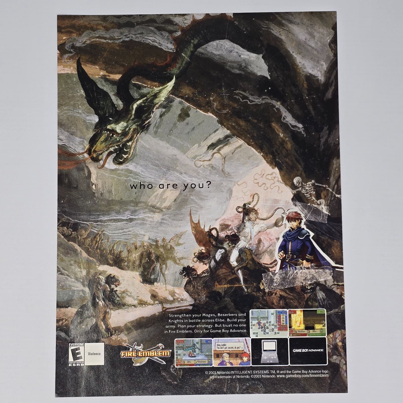 Fire Emblem Game Boy Advance Who Are You Print Ad/Poster