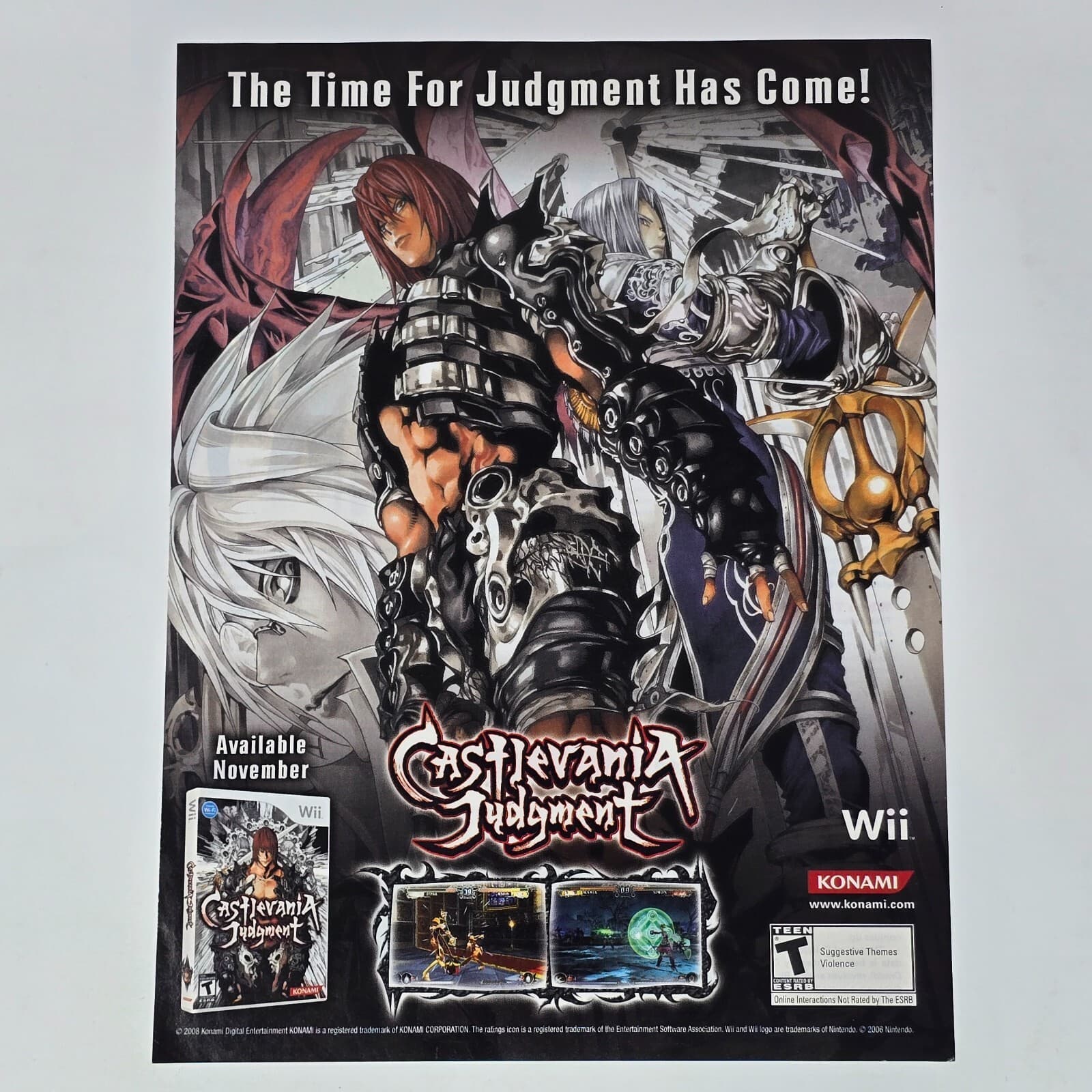 Castlevania Judgment Nintendo Wii Judgment Has Come Print Ad/Poster Art