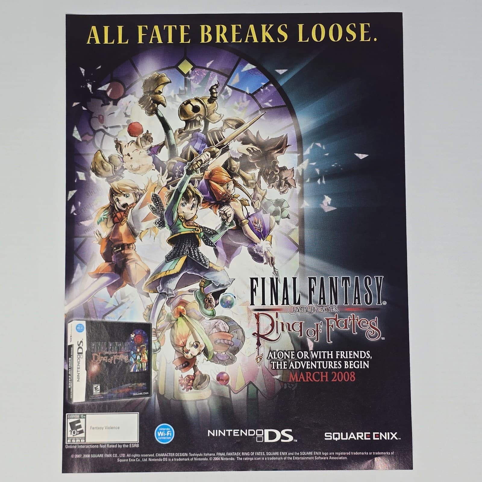 Final Fantasy Crystal Chronicles Ring Of Fates NDS Loose Print Ad/Poster