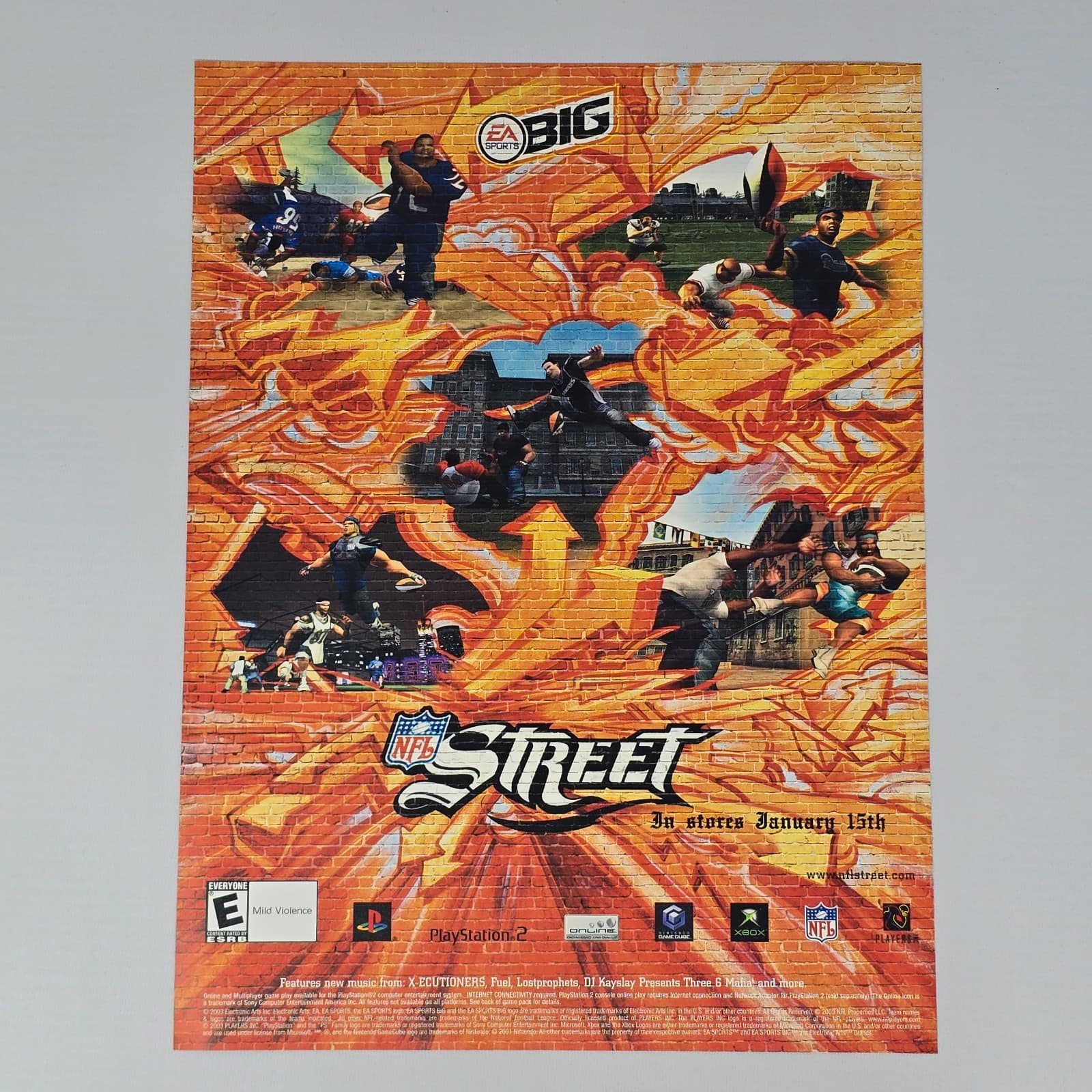 NFL Street PlayStation 2 PS2 GameCube Xbox Jan 2003 Print Ad/Poster Promo Art