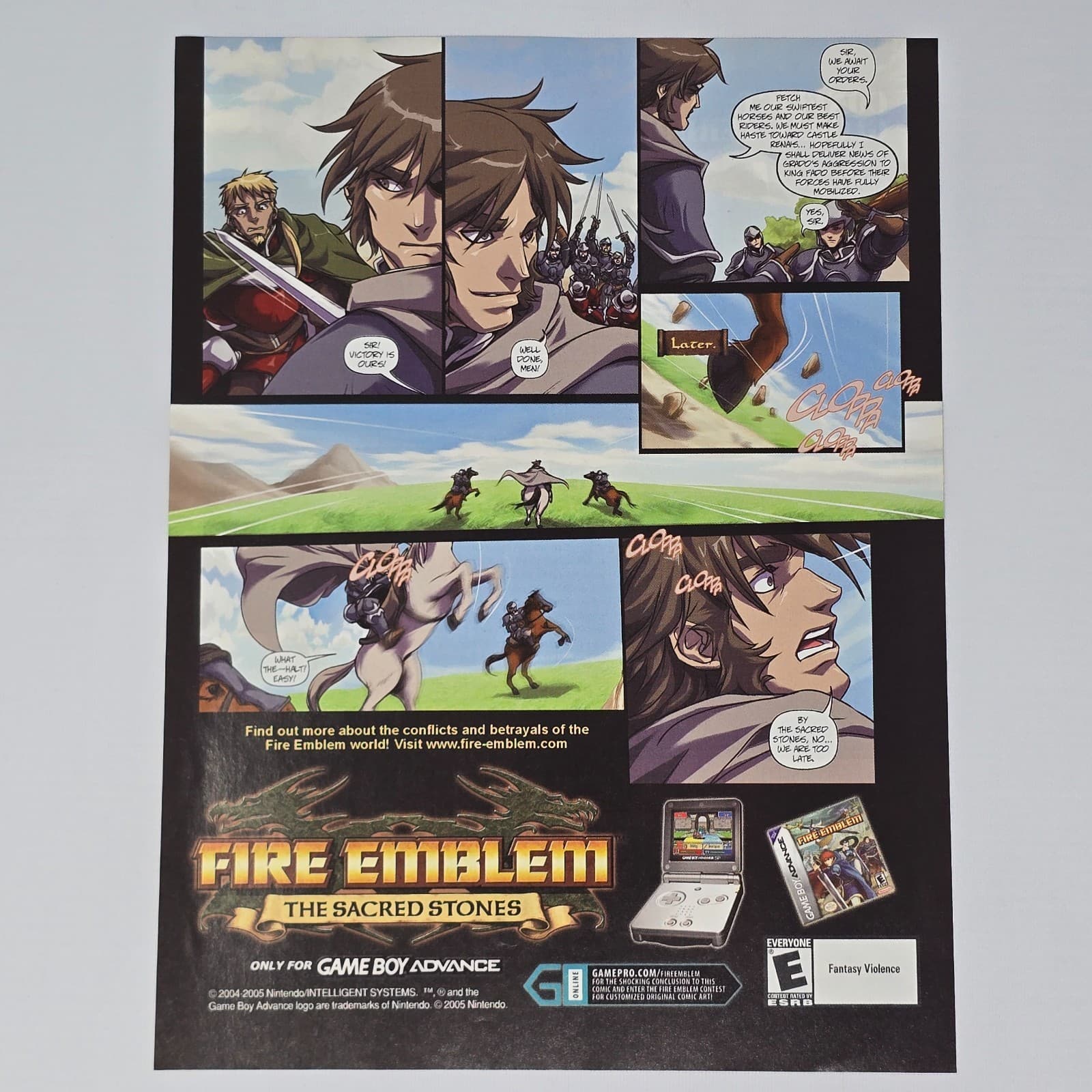 Fire Emblem the Scared Stones Game Boy Advance Your Orders Print Ad/Poster
