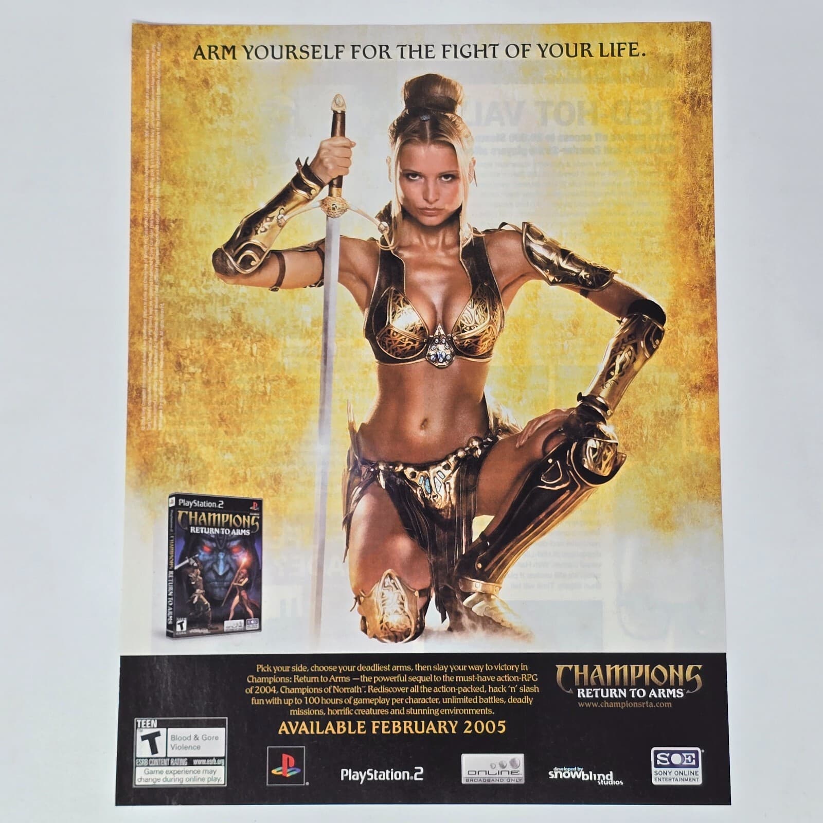 Champions Return to Arms PlayStation 2 PS2 Arm Yourself Print Ad/Poster Art