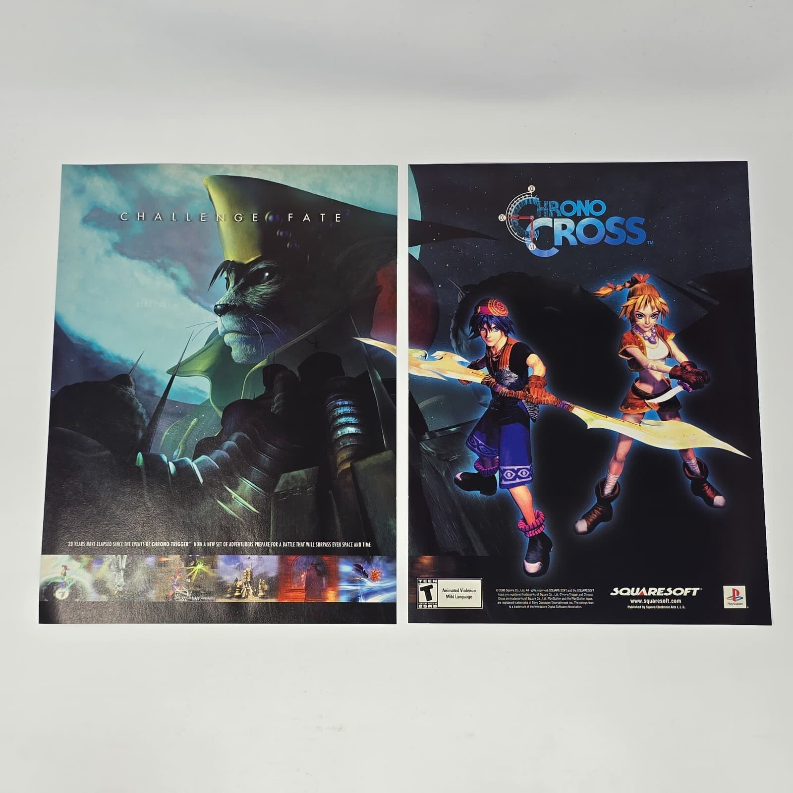 Chrono Cross PlayStation 1 PS1 Challenge Fate Print Ad/Poster Art