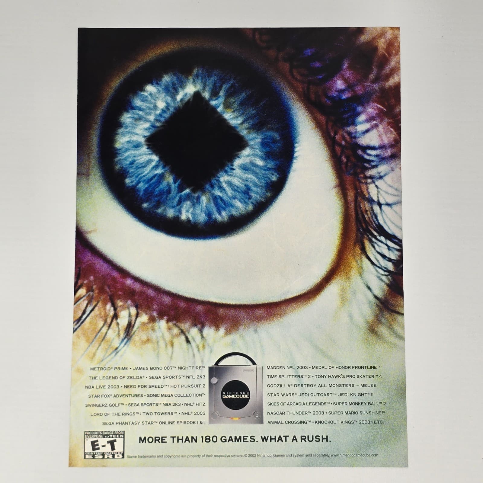 Nintendo GameCube Console What a Rush Retina Print Ad/Poster Promo Art